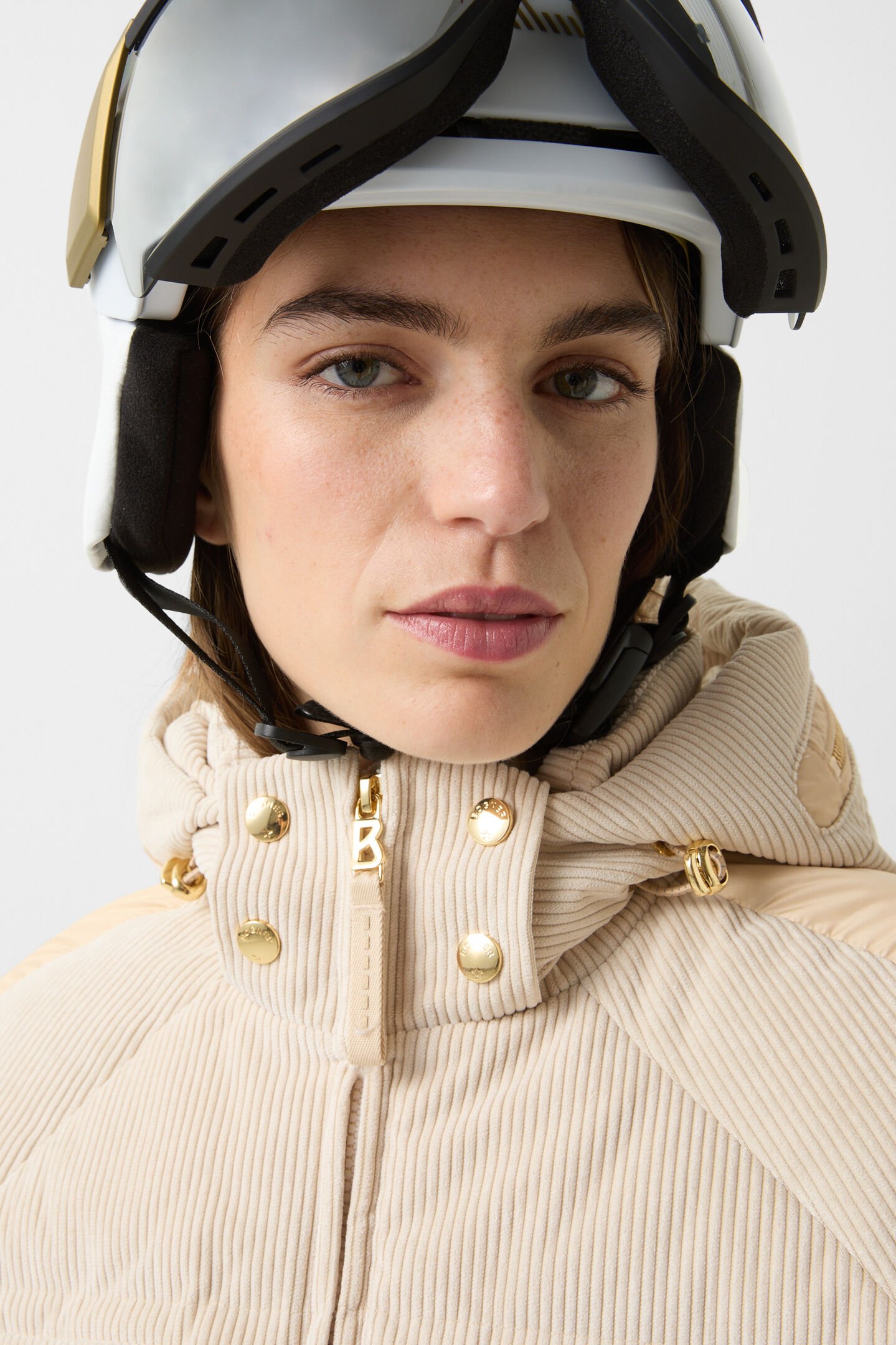 Marli corduroy ski jacket Beige