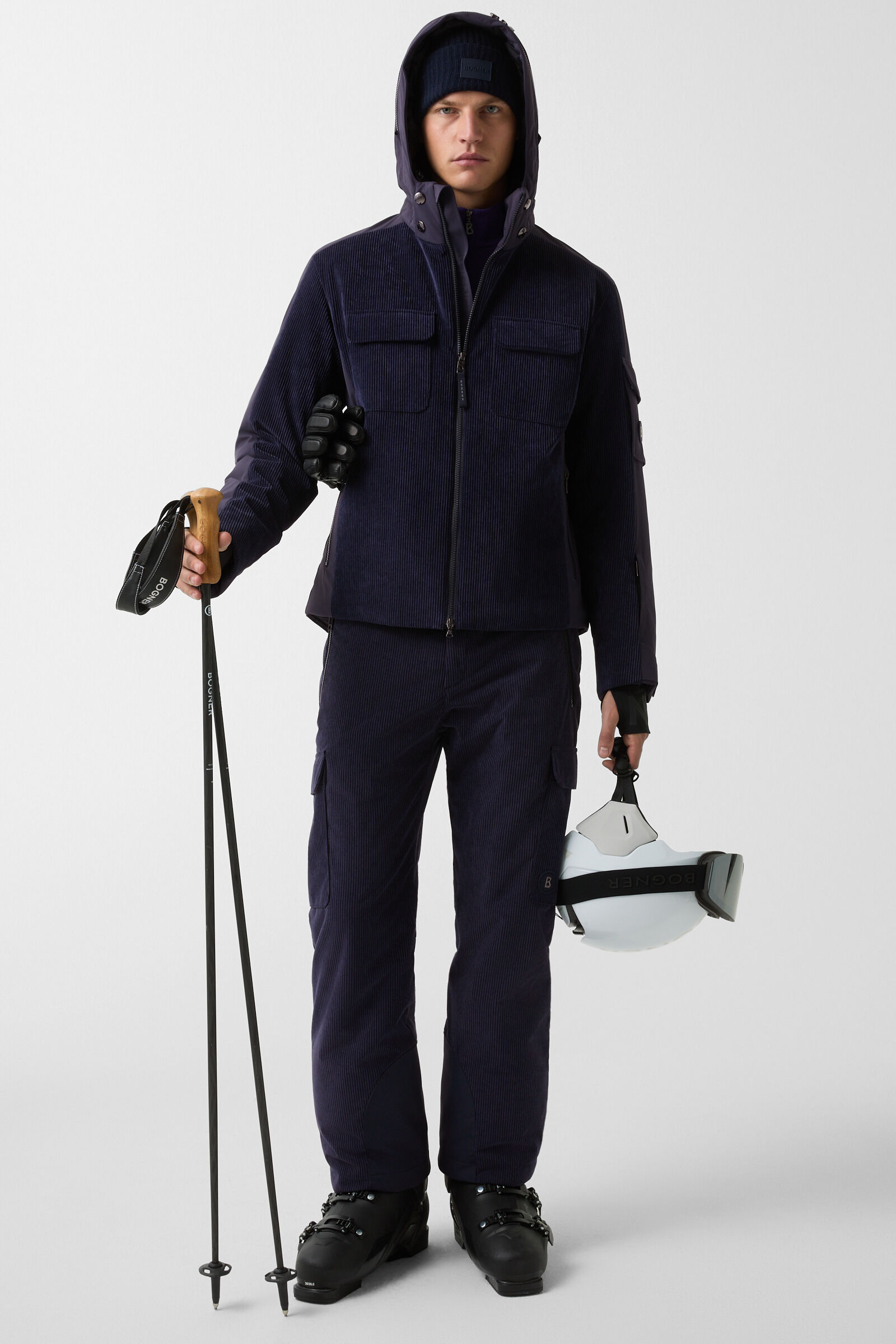 Cobe corduroy ski jacket Navy blue