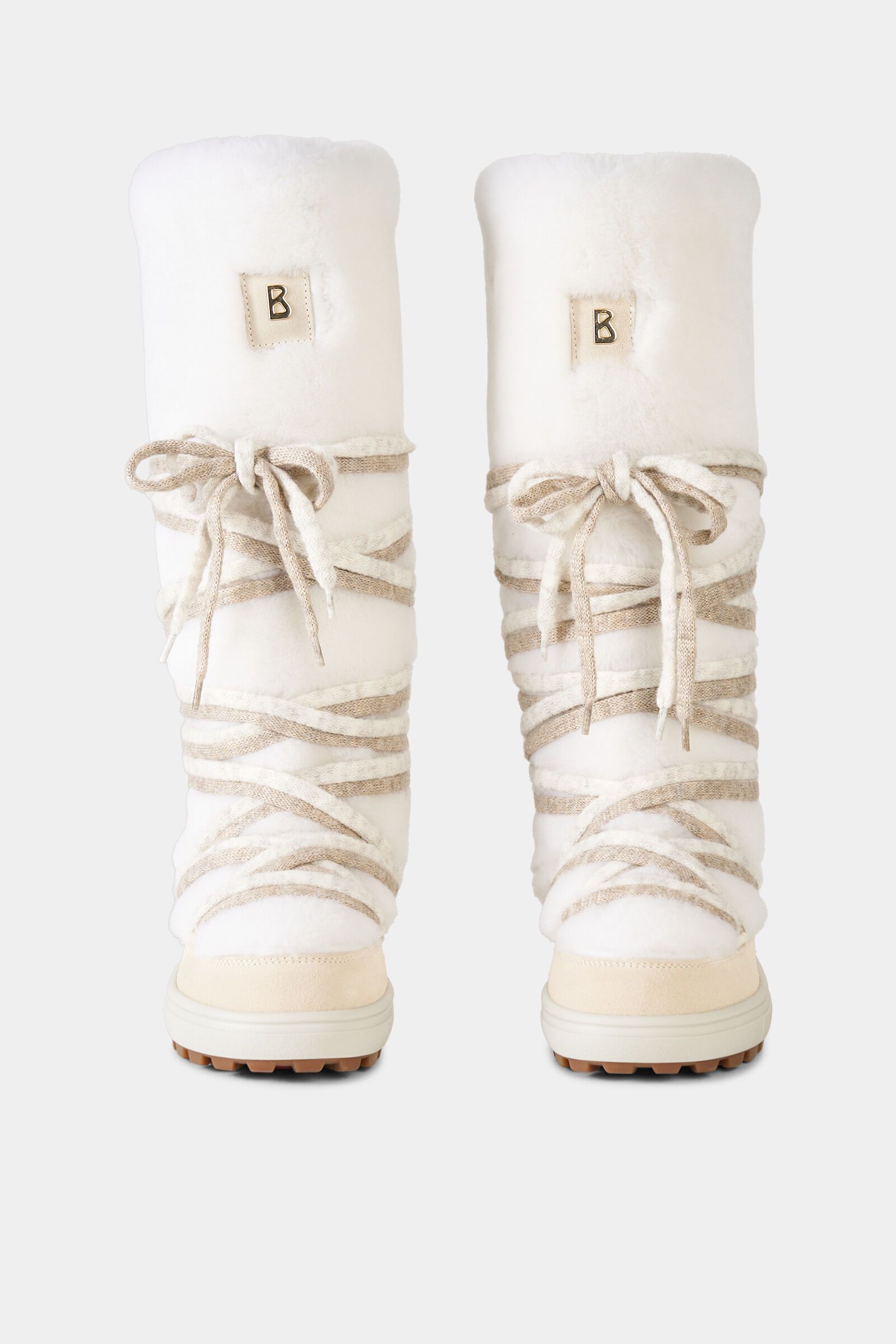 Chamonix Snow Boots with Spikes Off-White
