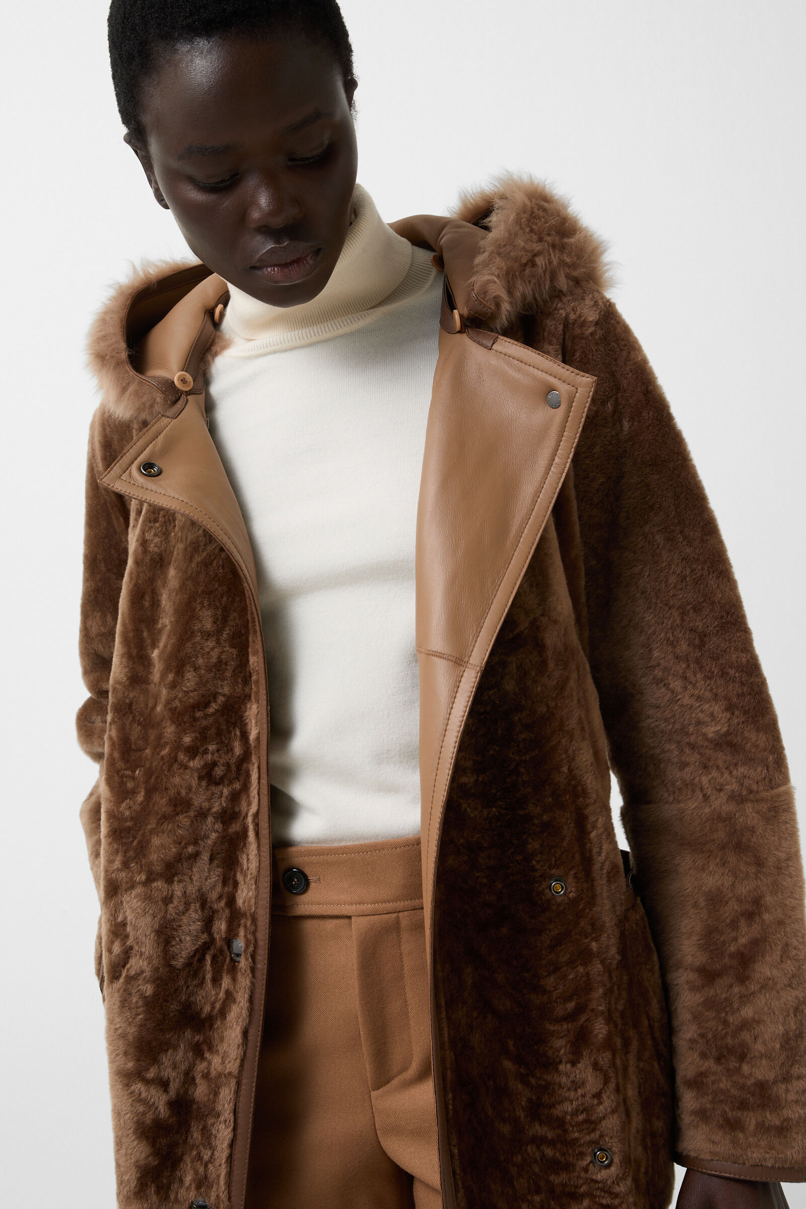 Peyton lambskin coat Hazel