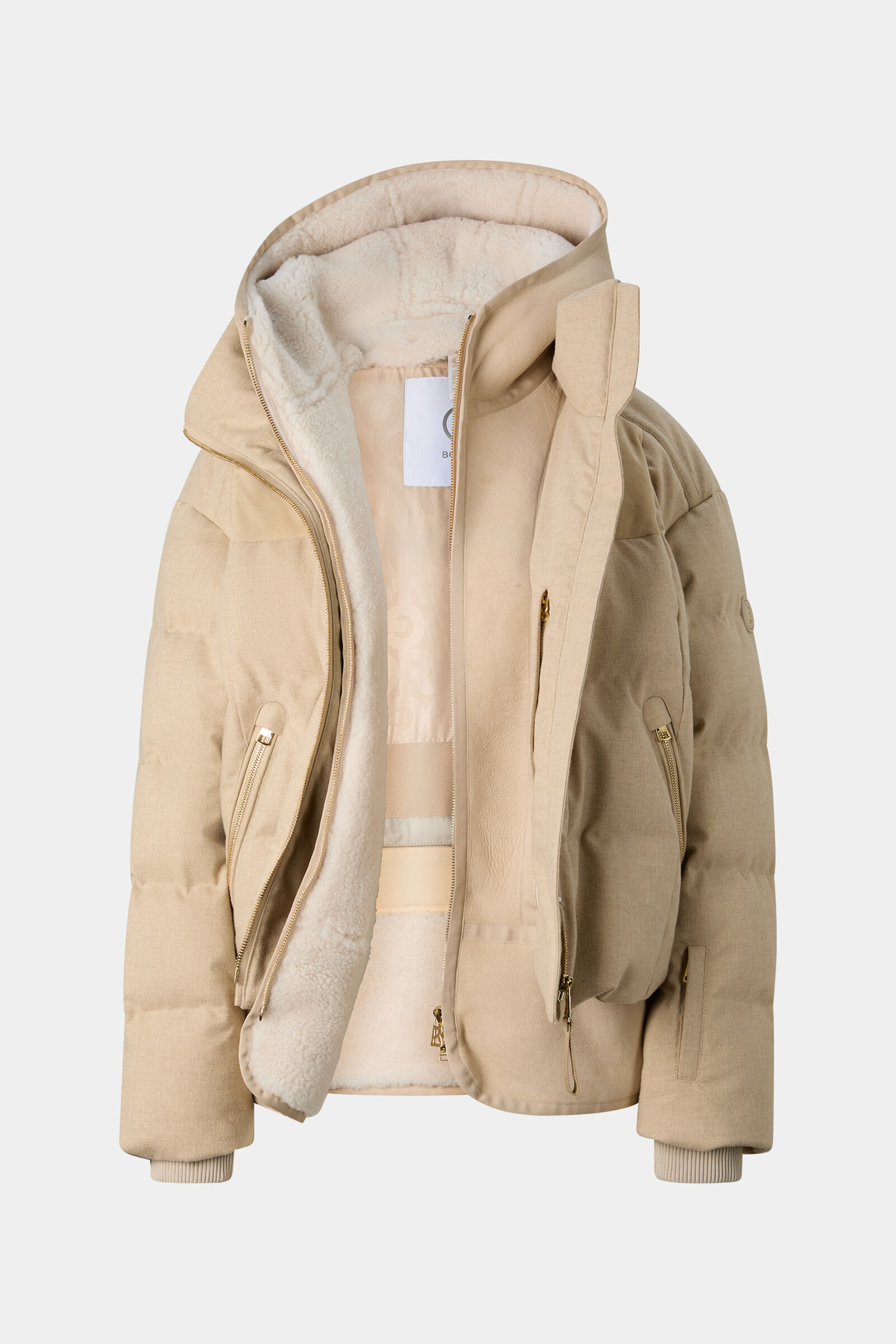 Moja Flannel Quilted Jacket Camel