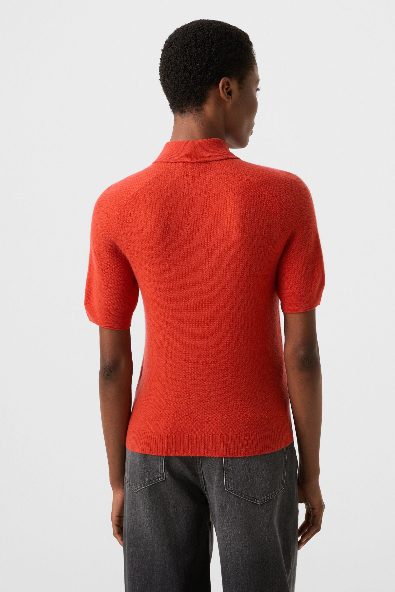 Polo en tricot Shari Rouge