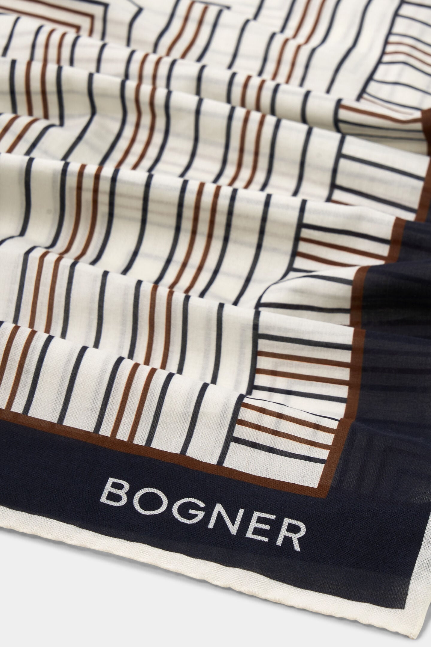 Misuri cotton scarf Off-white/navy blue