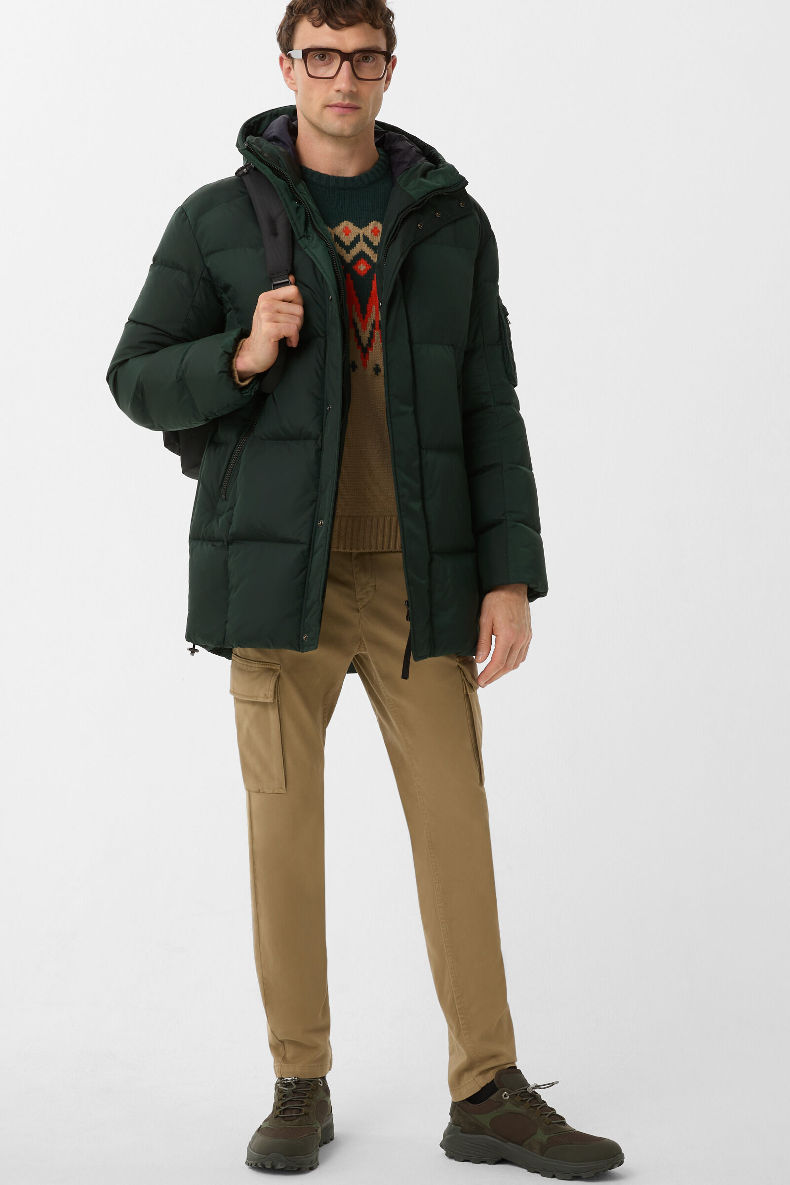 Korte jas Jones dons Donkergroen