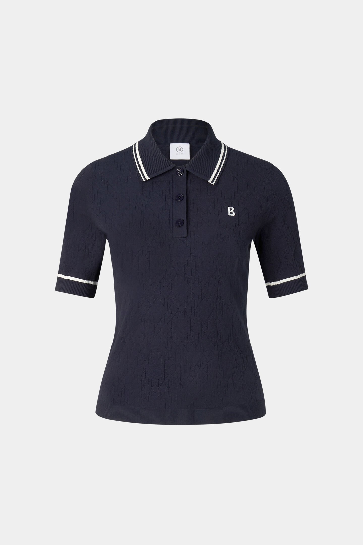Mandy knitted polo shirt Navy blue