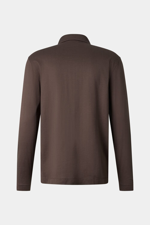 Polo-Longsleeve Bailey Dunkelbraun