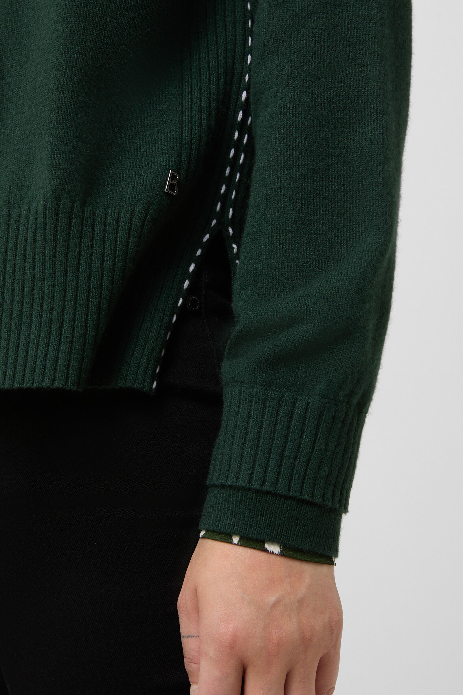Lysanne virgin wool jumper Dark green