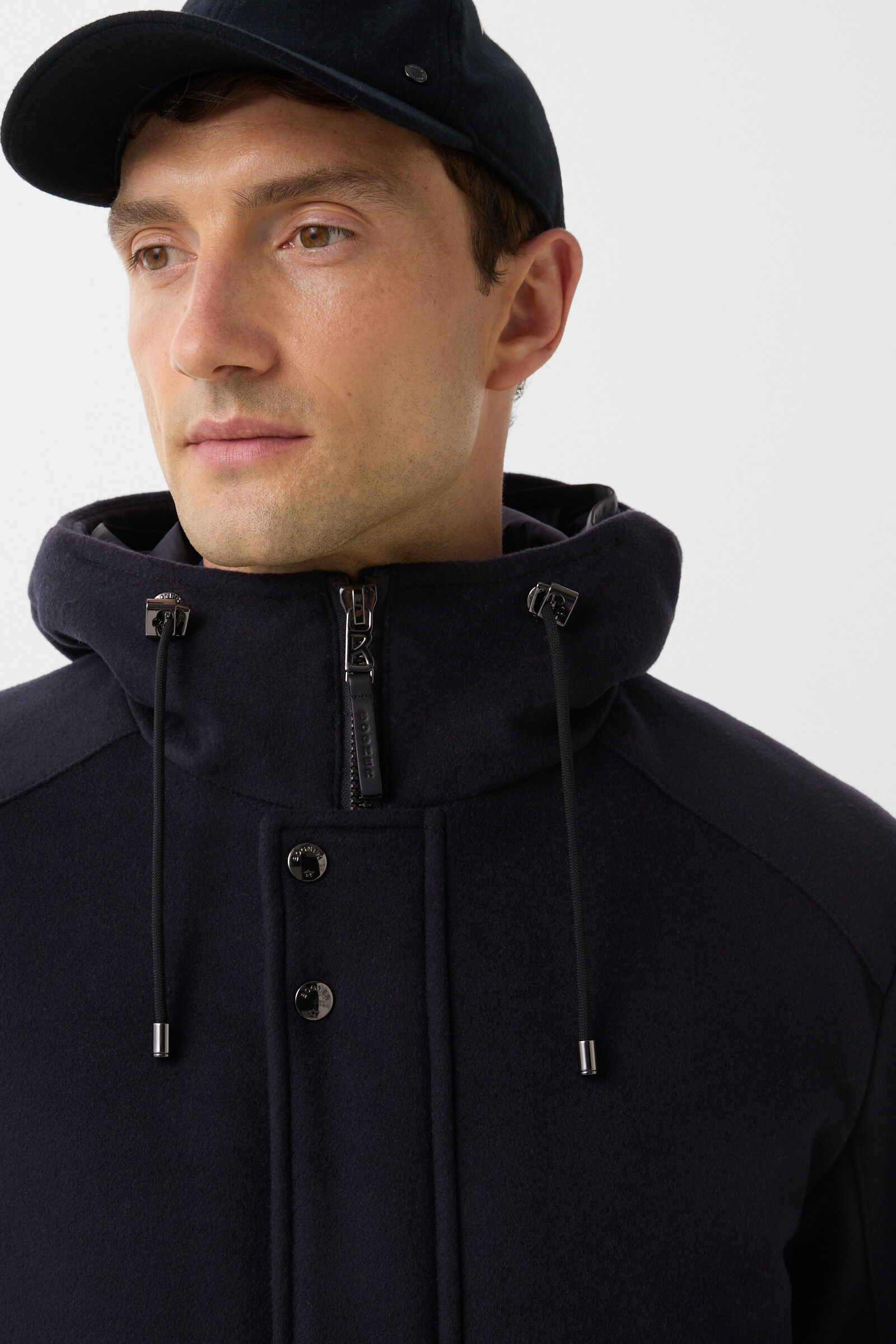 Perce down parka Navy blue