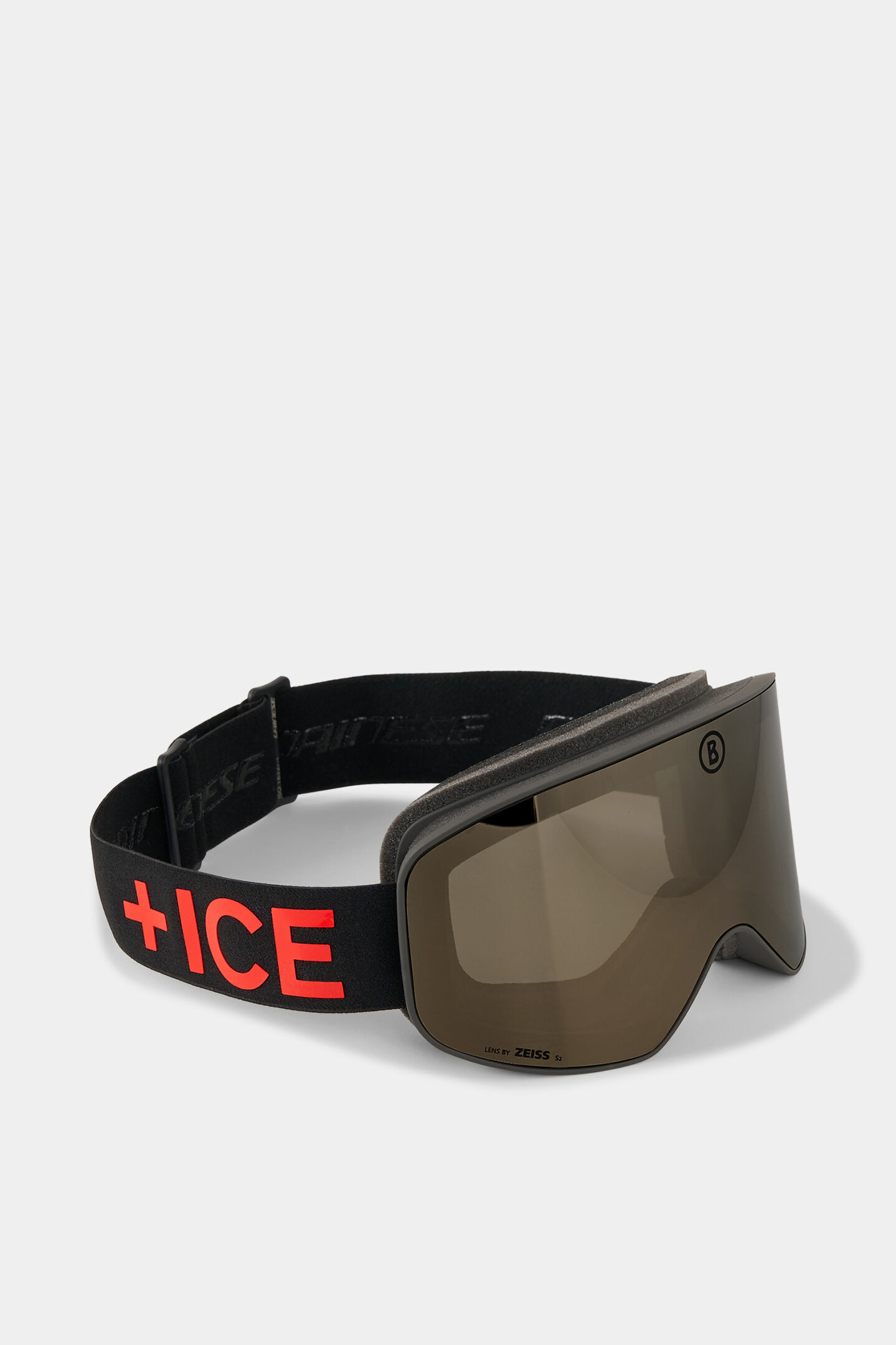 Skibrille Clear Schwarz/Rot