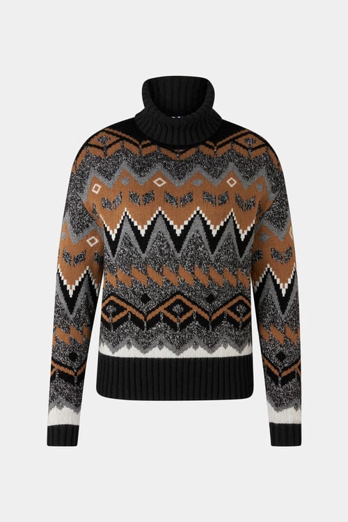 Norweger-Pullover Raegan Schwarz/Grau/Hazel