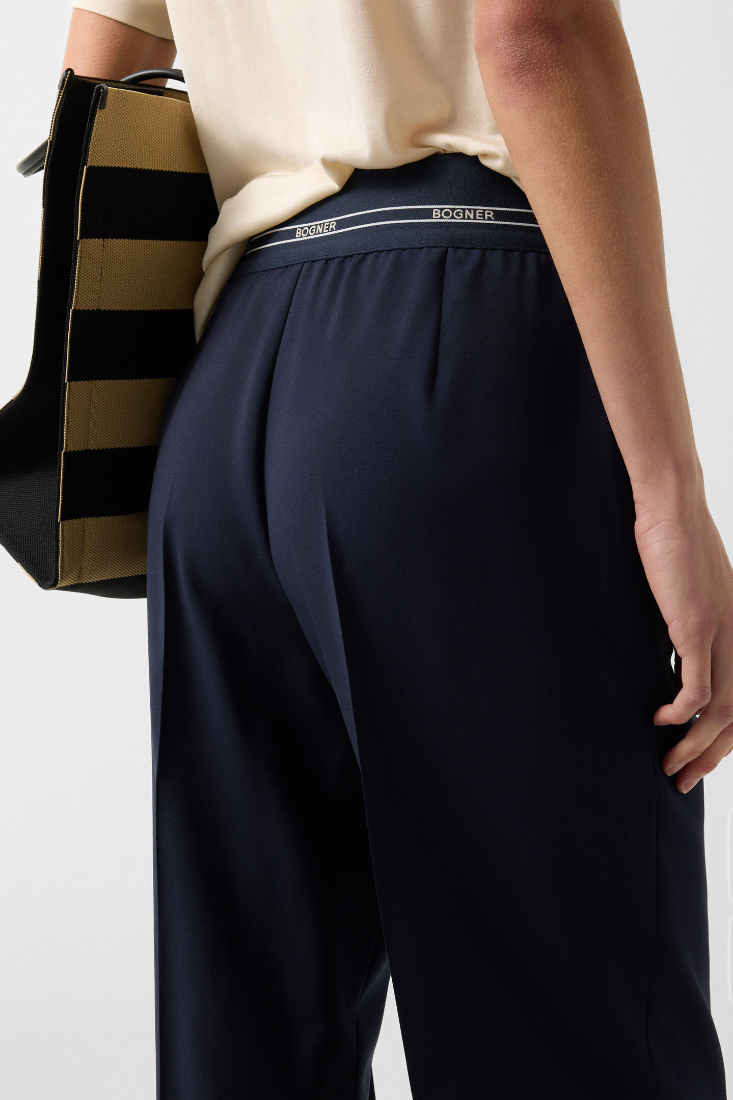 Terry virgin wool trousers Navy blue