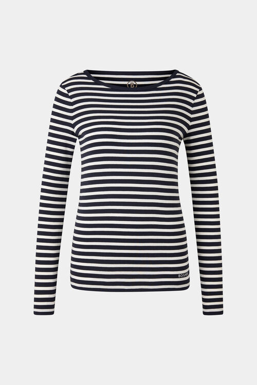Longsleeve Louna Dunkelblau/Weiß