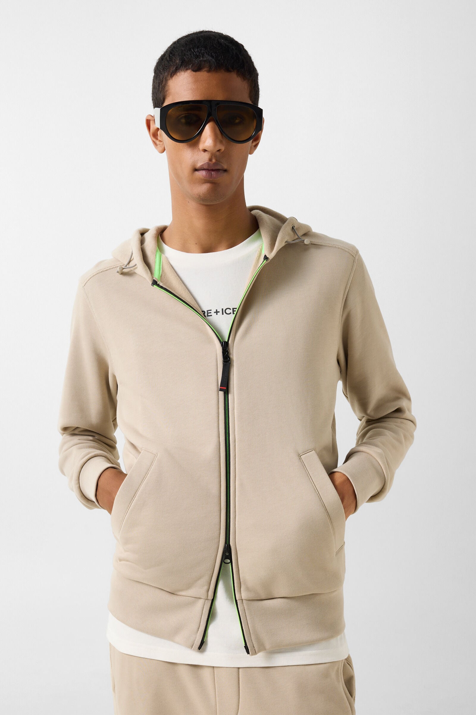 Kano cotton jersey jacket Beige