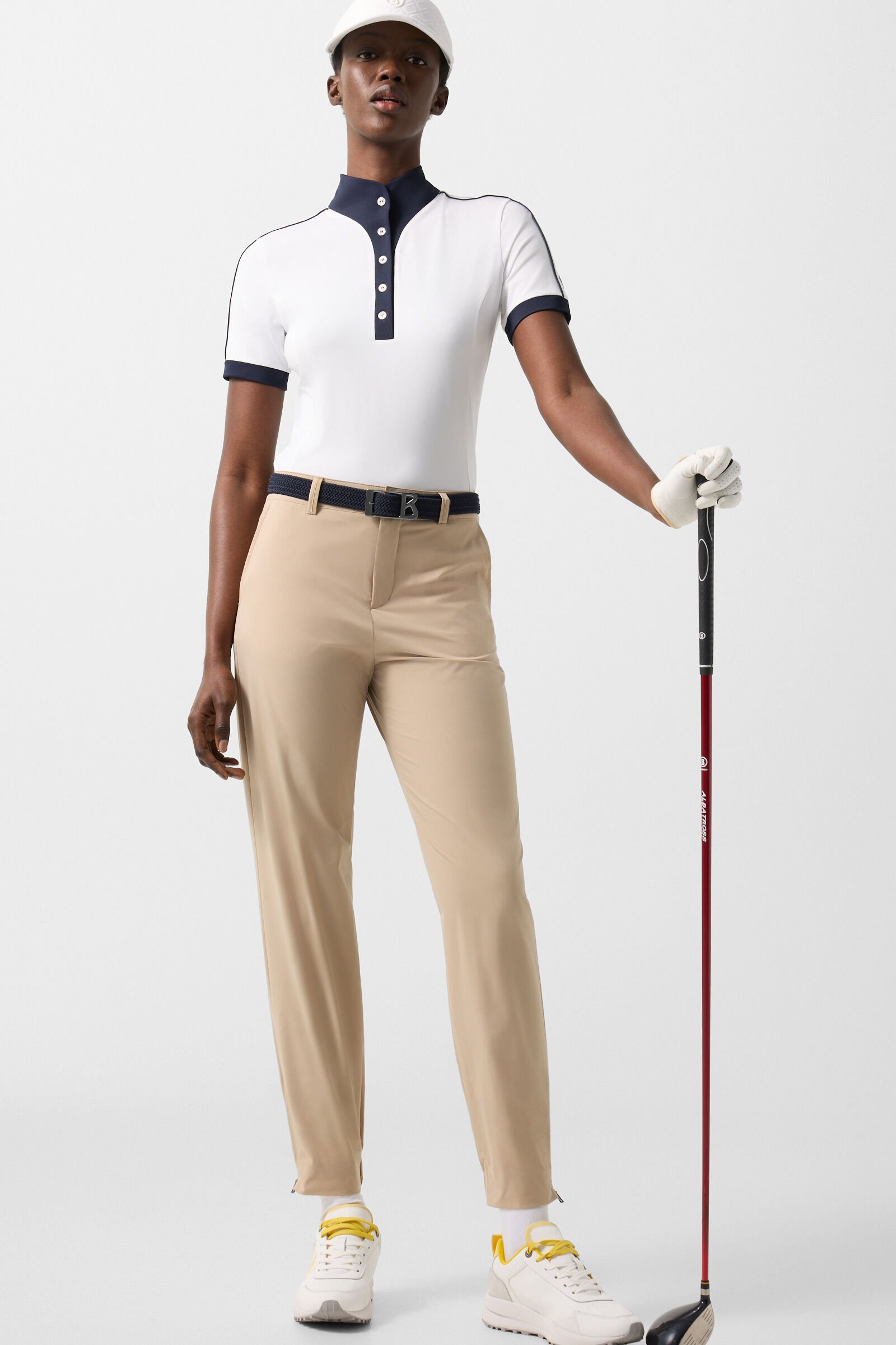 T-shirt fonctionnel Katrina Blanc/bleu marine