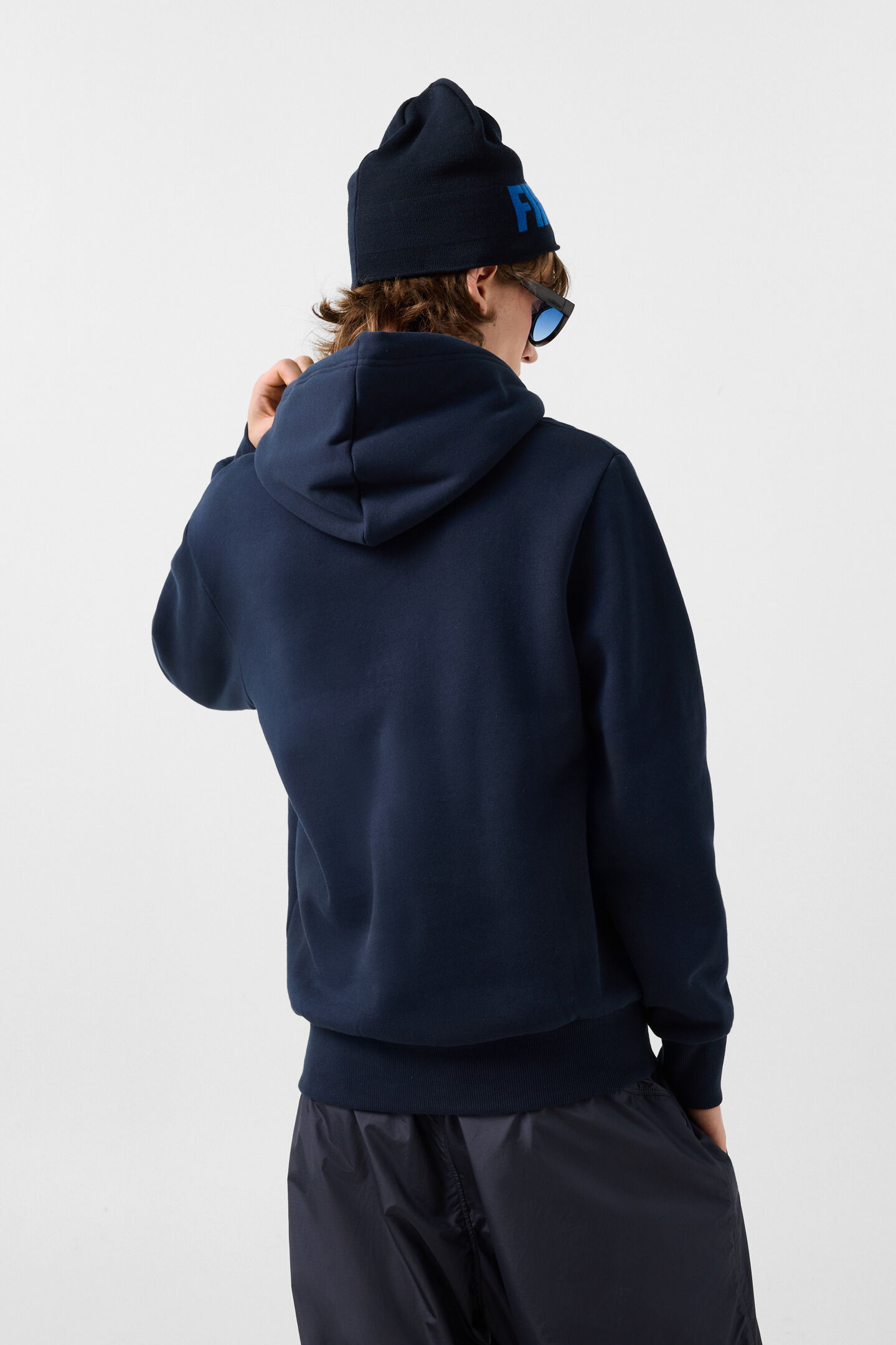 Covell Cotton Hoodie Navy