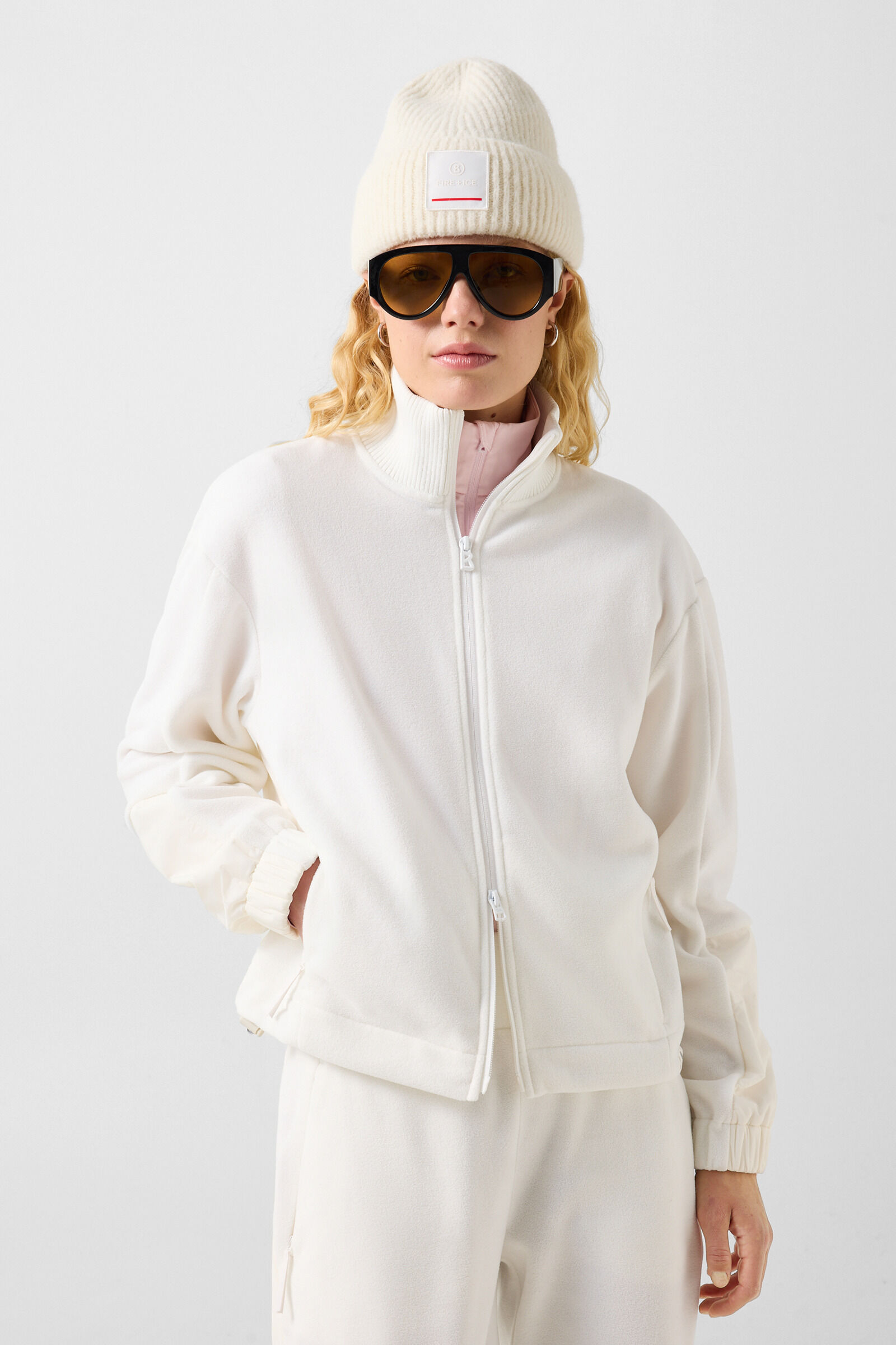 Lucy mid-layer fleece jacket Cream