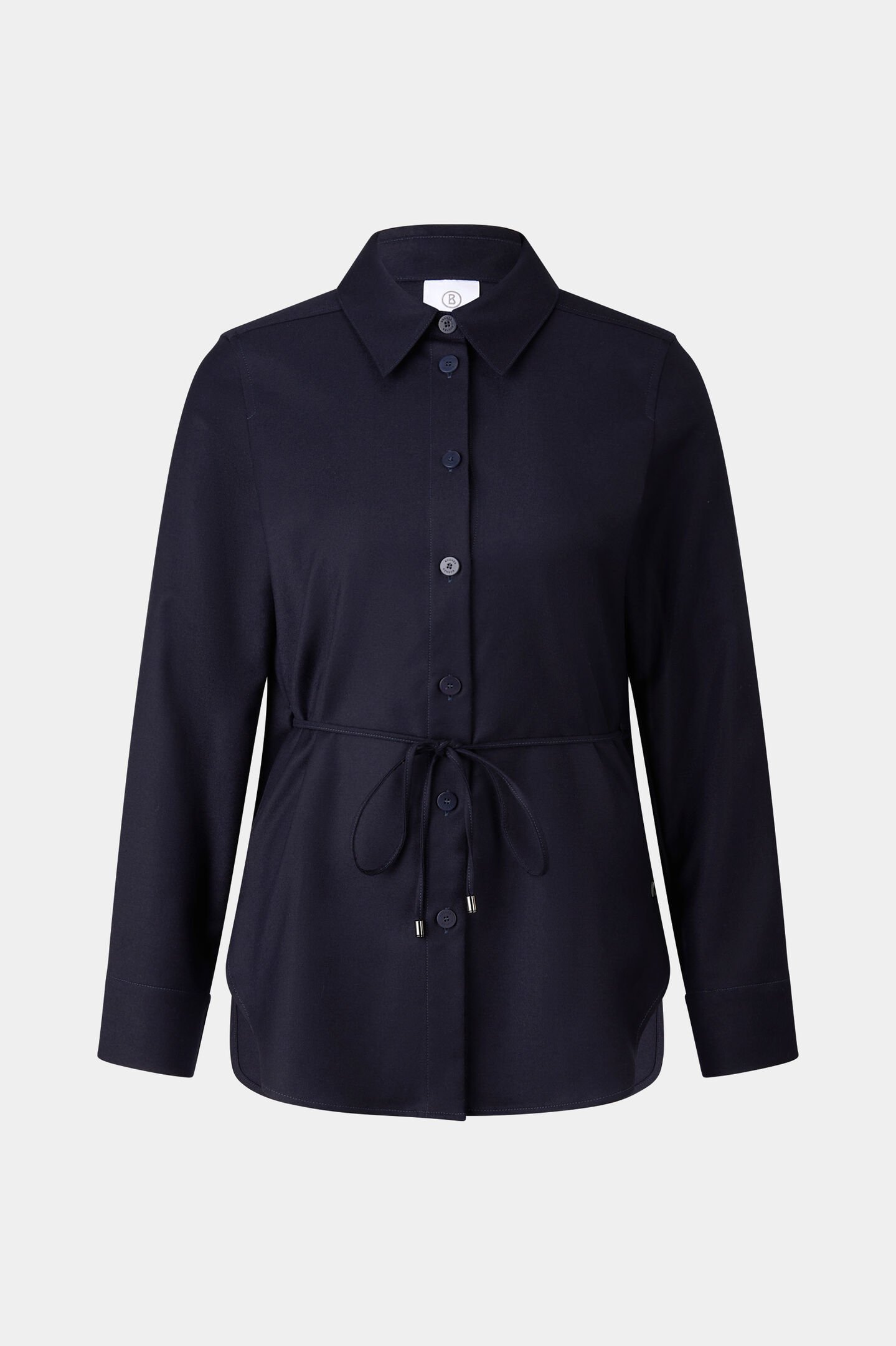 Flanell-Bluse Ariela Navy-Blau