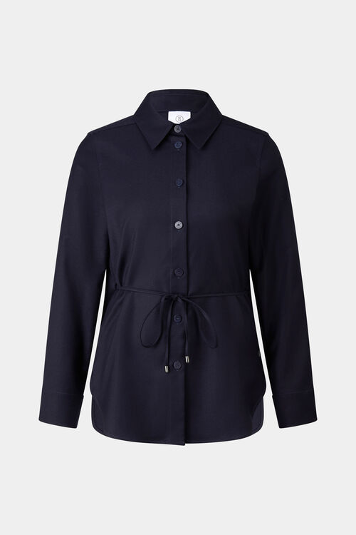 Flanell-Bluse Ariela Navy-Blau
