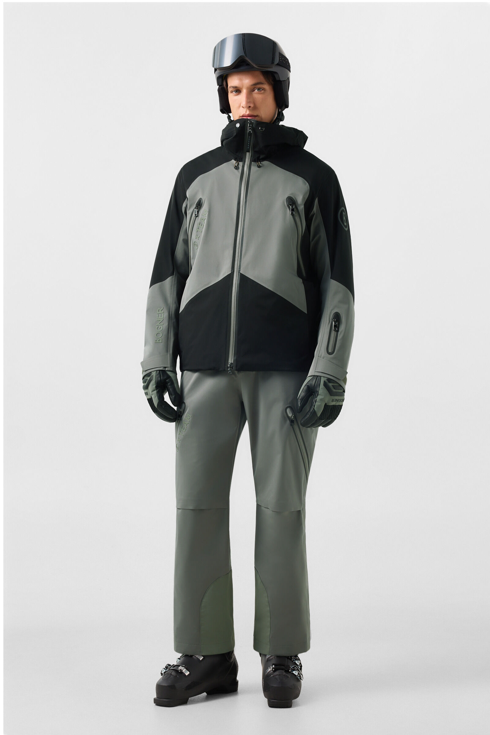 Jasper ski jacket Sage Grey/Black