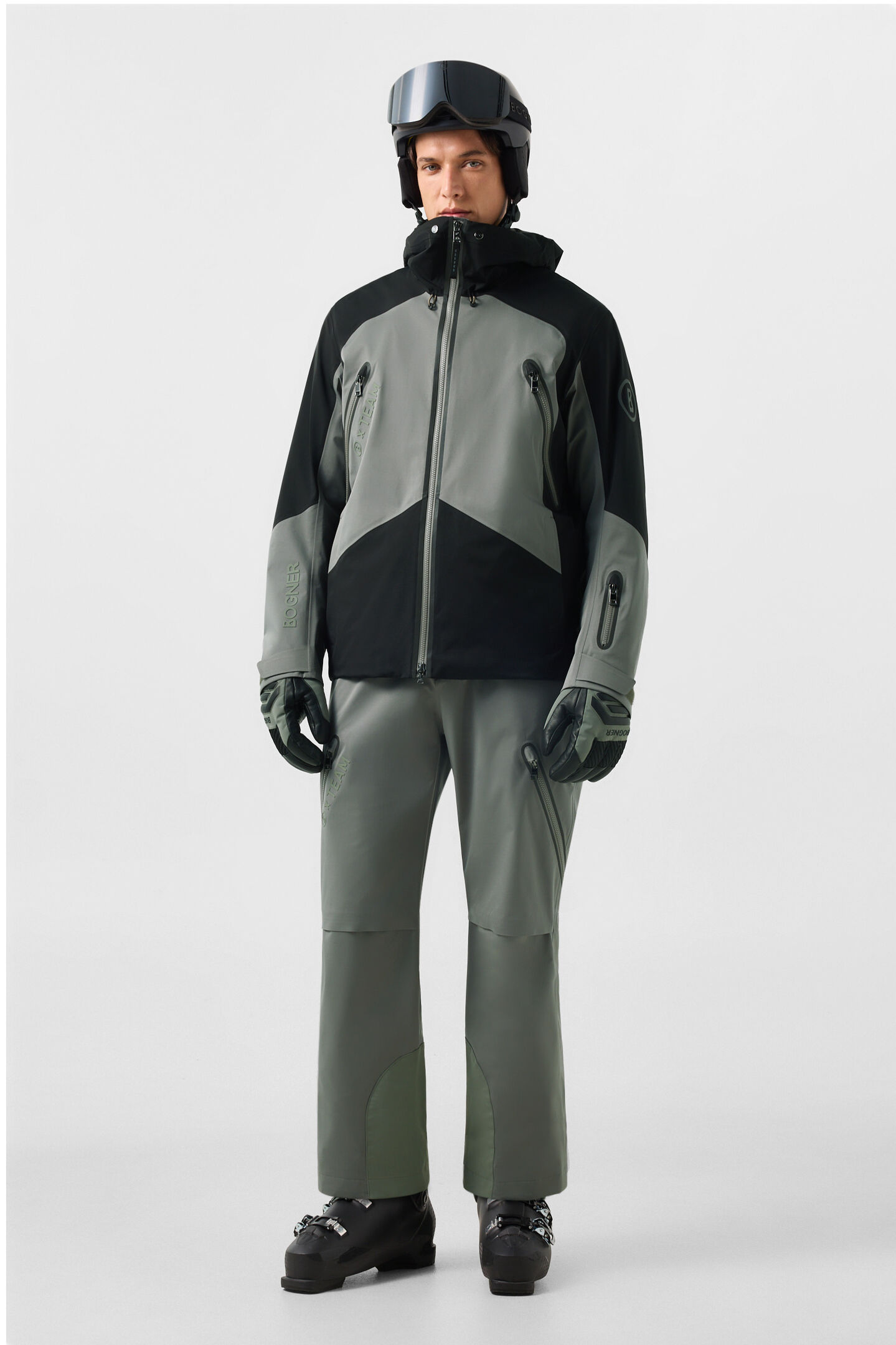 Jasper ski jacket Sage Grey/Black