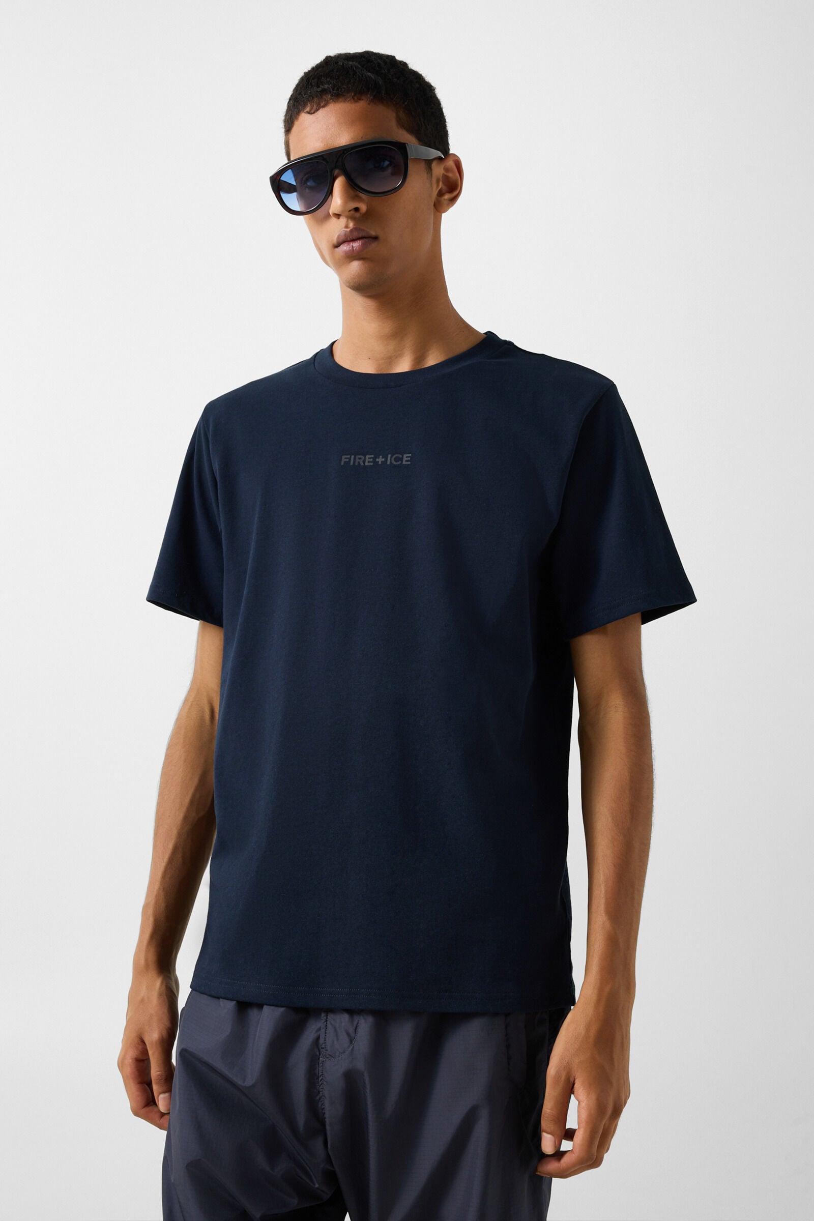 Mick cotton T-shirt Navy
