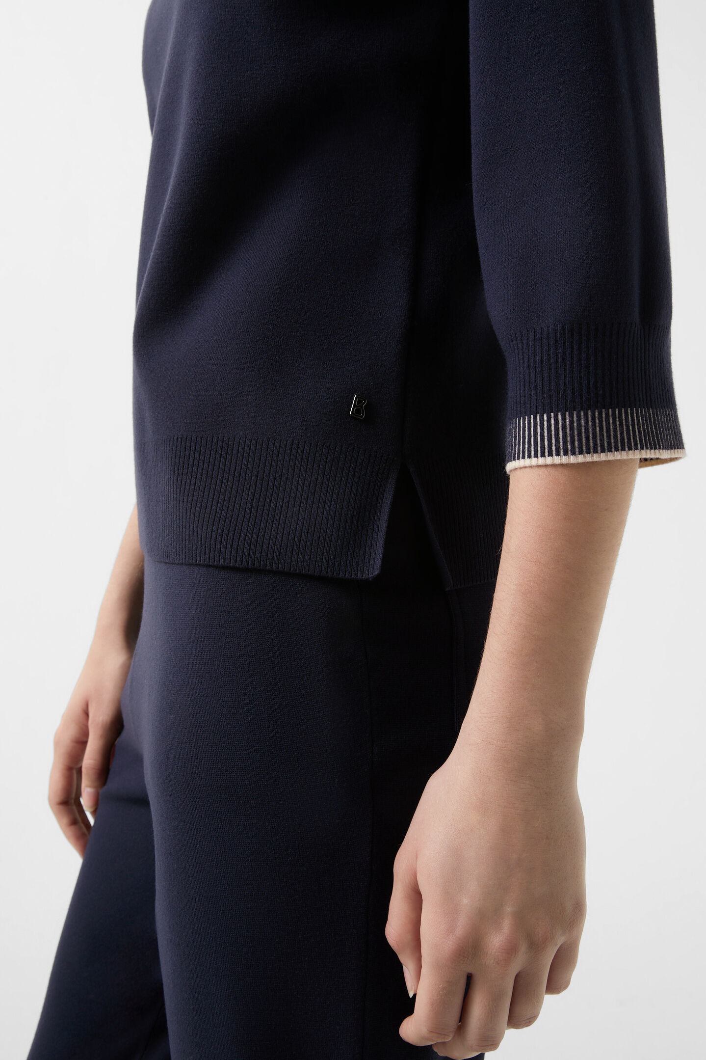Berrit knitted shirt Navy blue