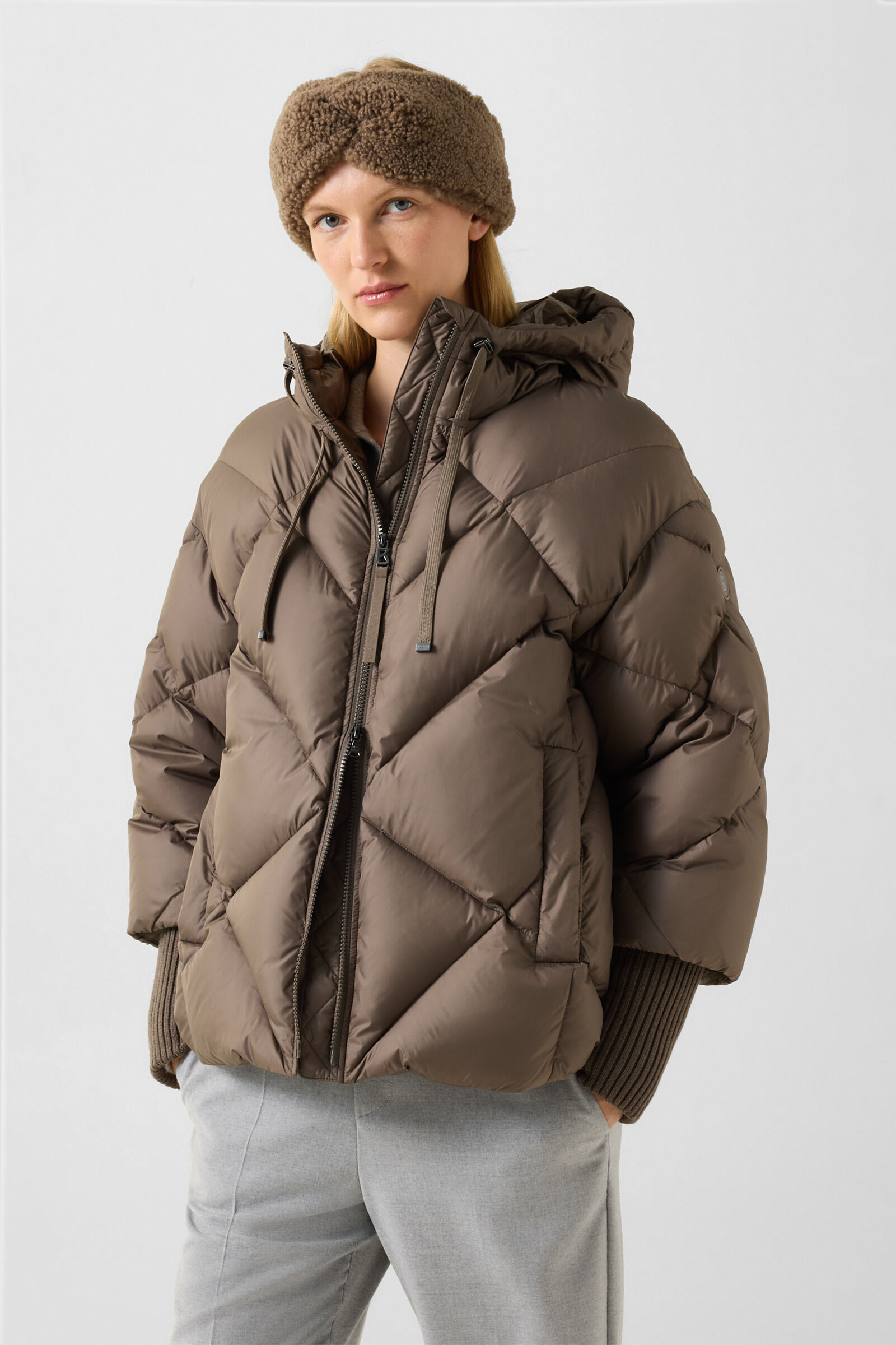 Sheryl Down Jacket Grey-brown