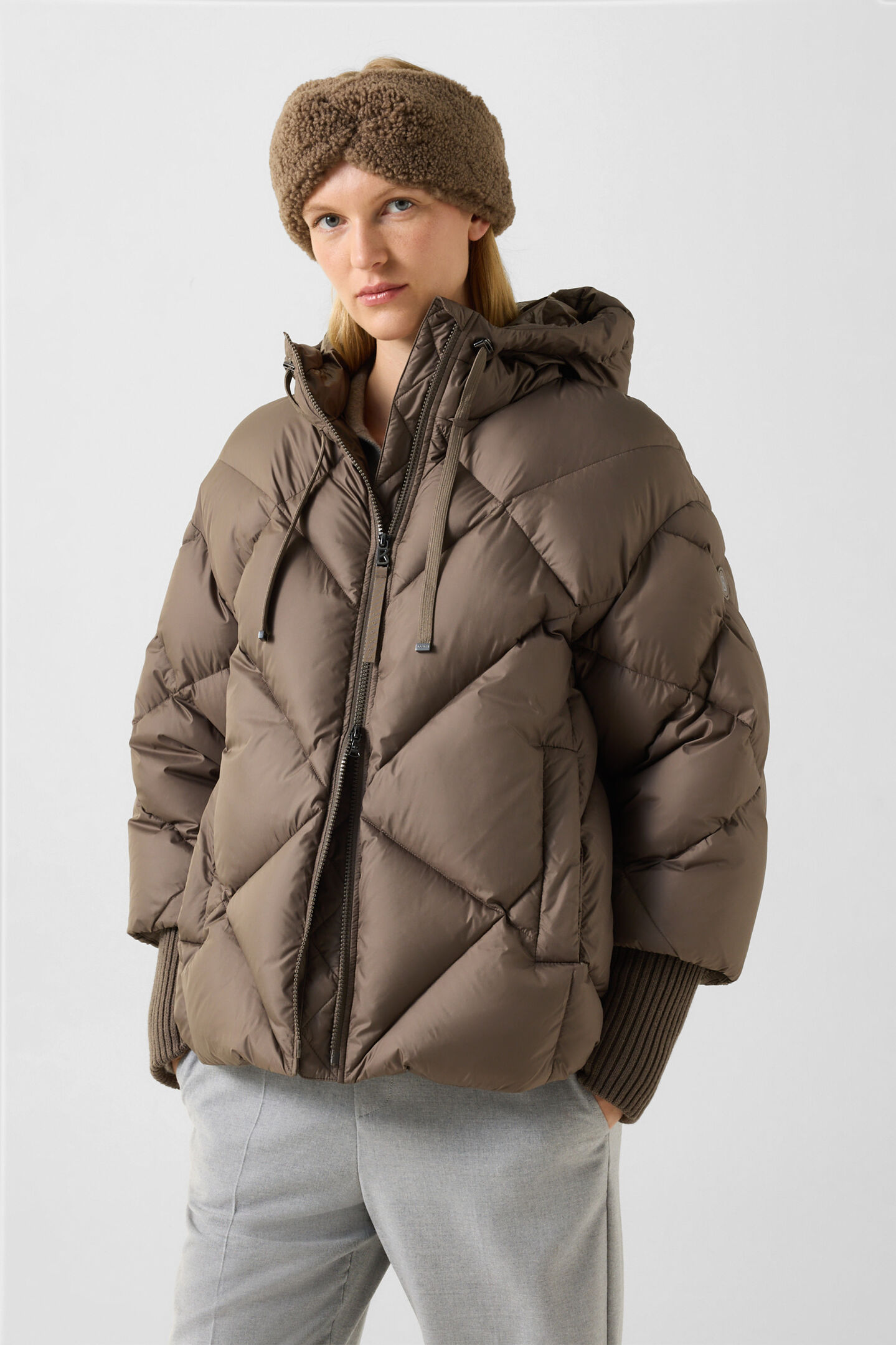 Sheryl Down Jacket Grey-brown