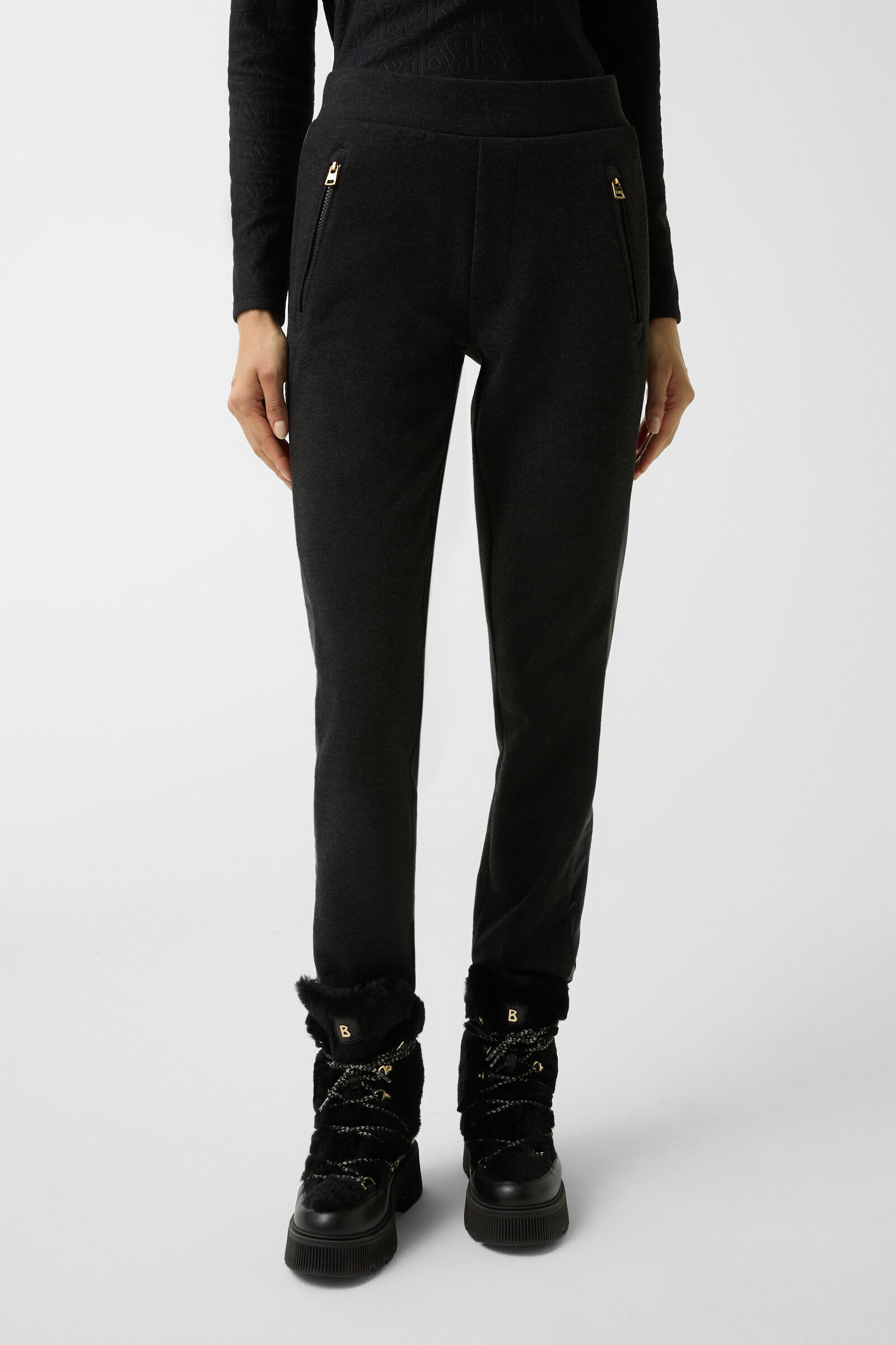 Kimmie flannel trousers Anthracite