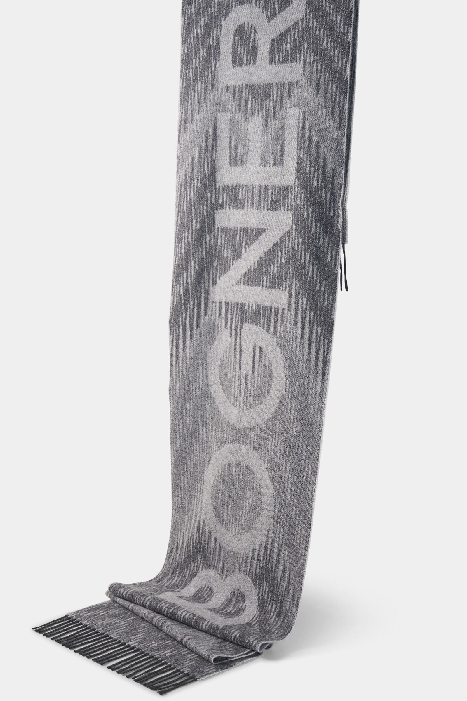 Wool scarf Anthracite/Light grey