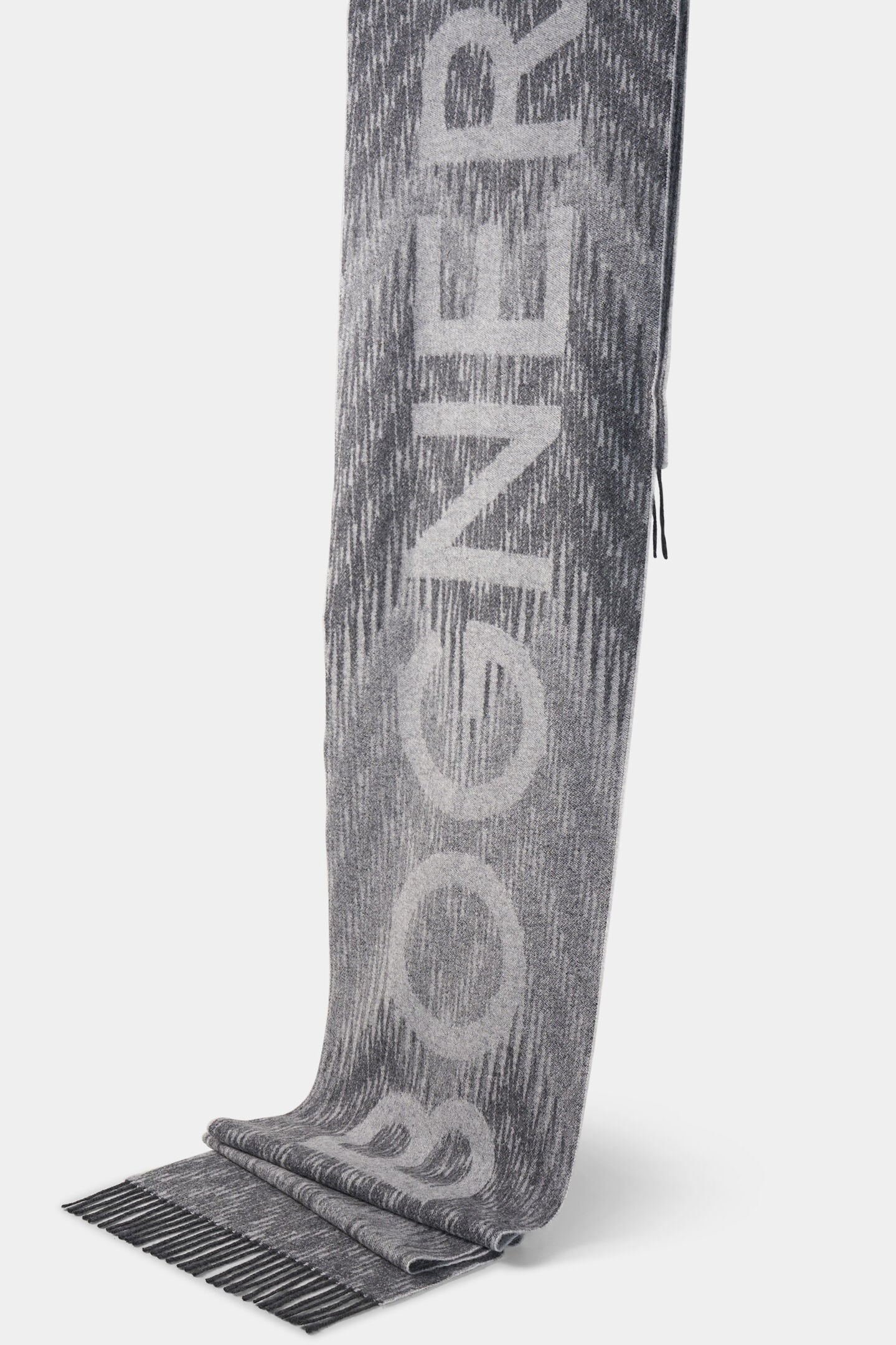 Wool scarf Anthracite/Light grey