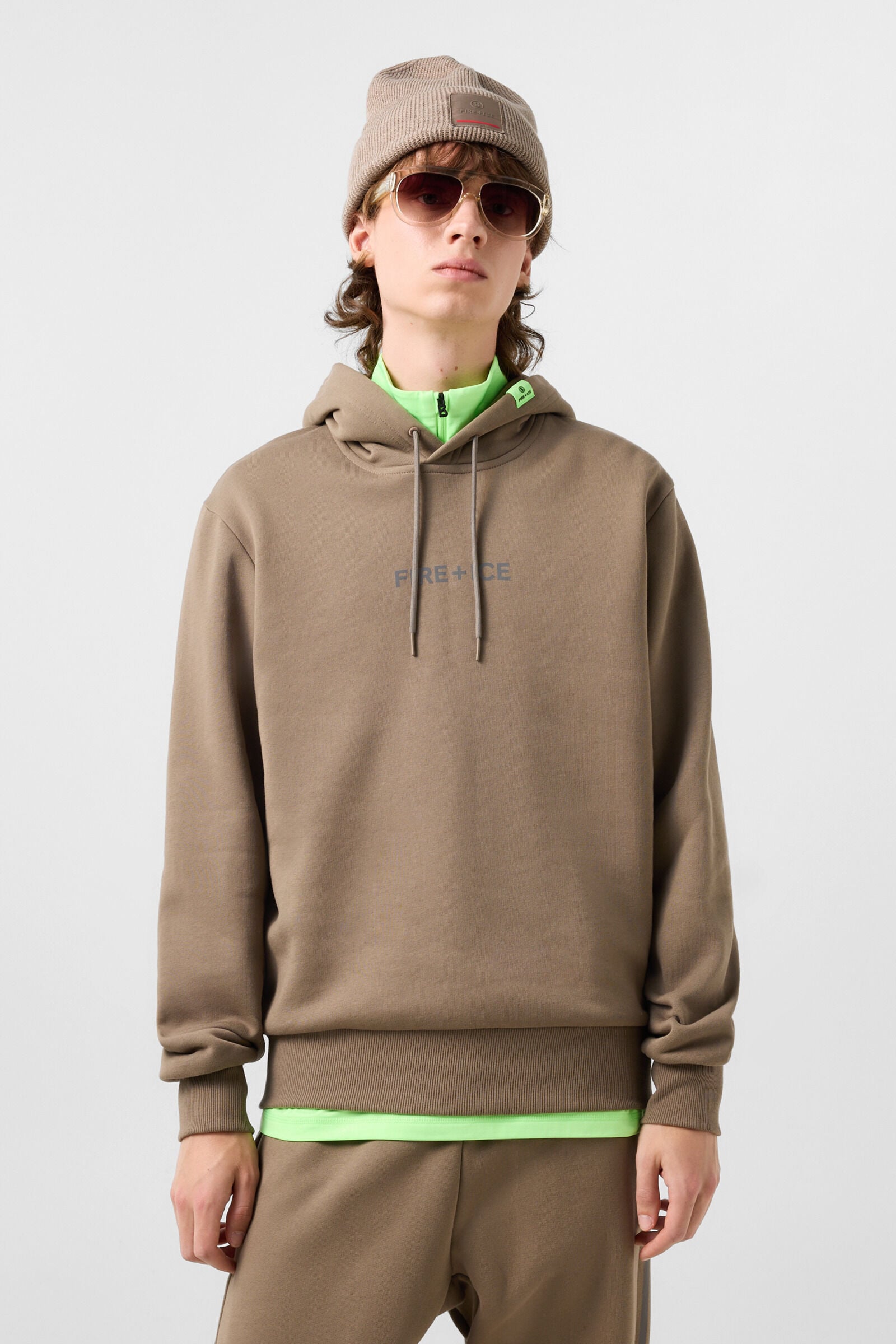 Baumwoll-Hoodie Covell Taupe
