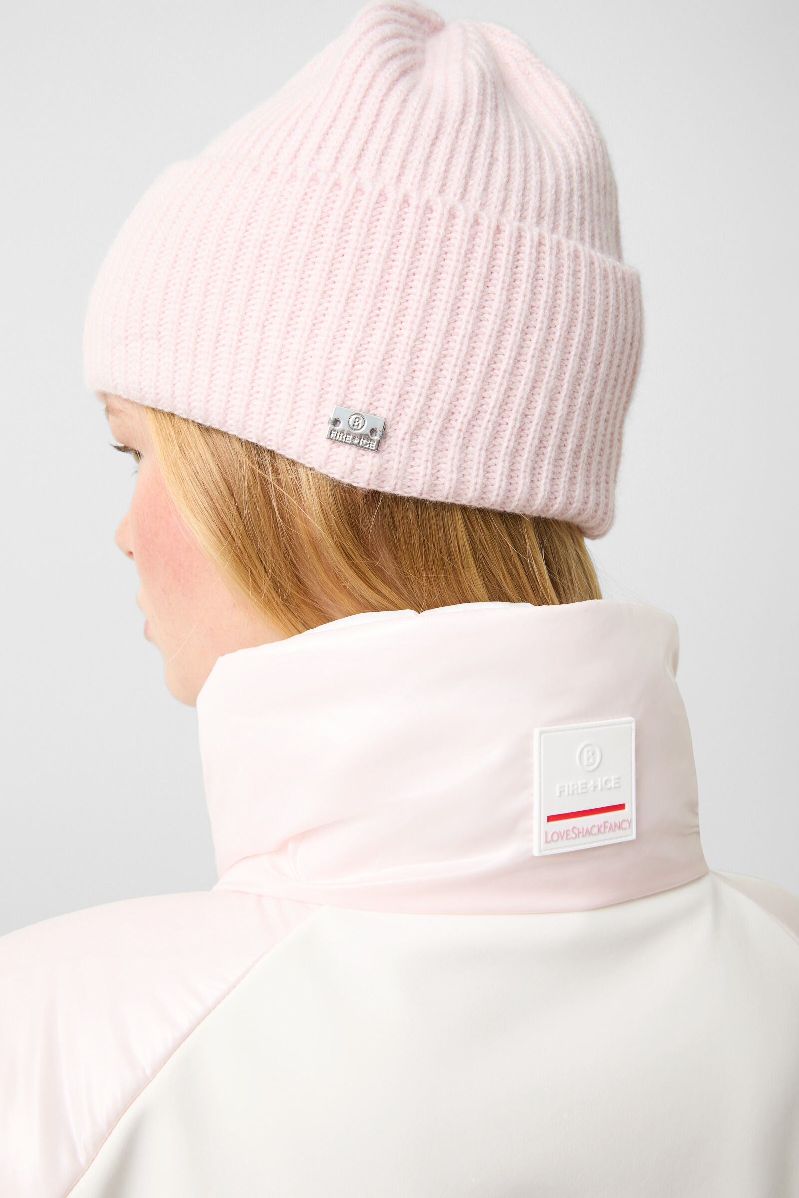 Zea softshell ski overalls Off-white/pink