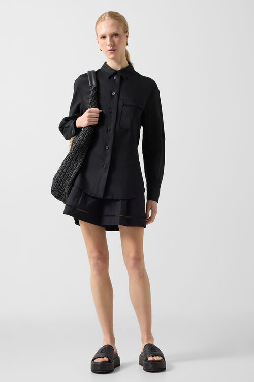 Hobo-Bag Agno Rory Schwarz/Beige