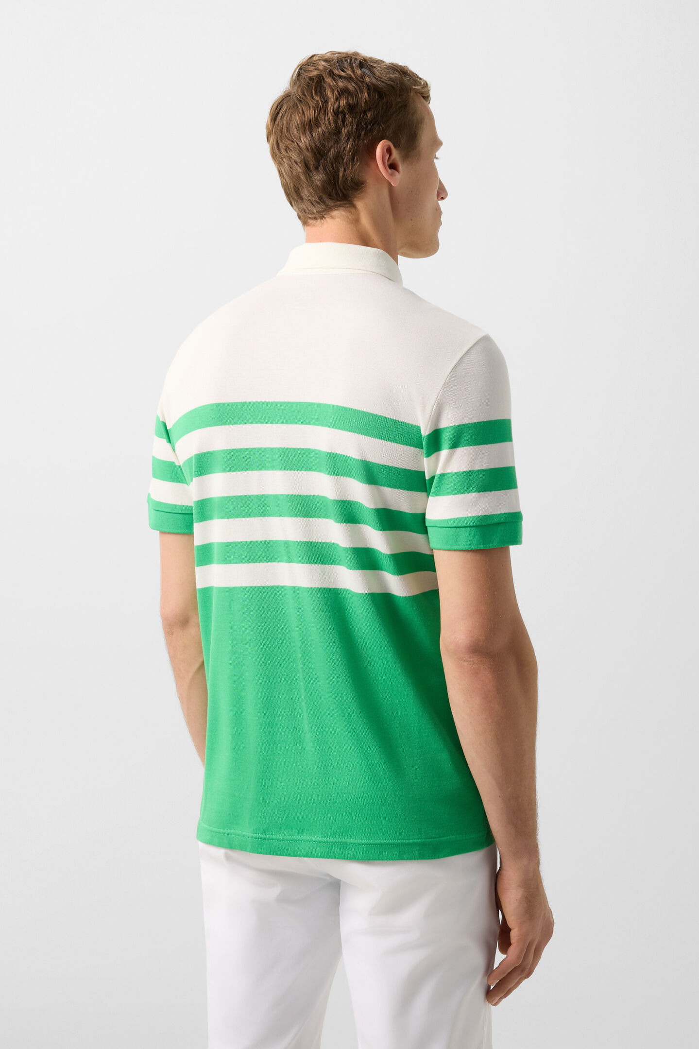 Funktions-Polo-Shirt Antonio Gr&uuml;n/Off-White
