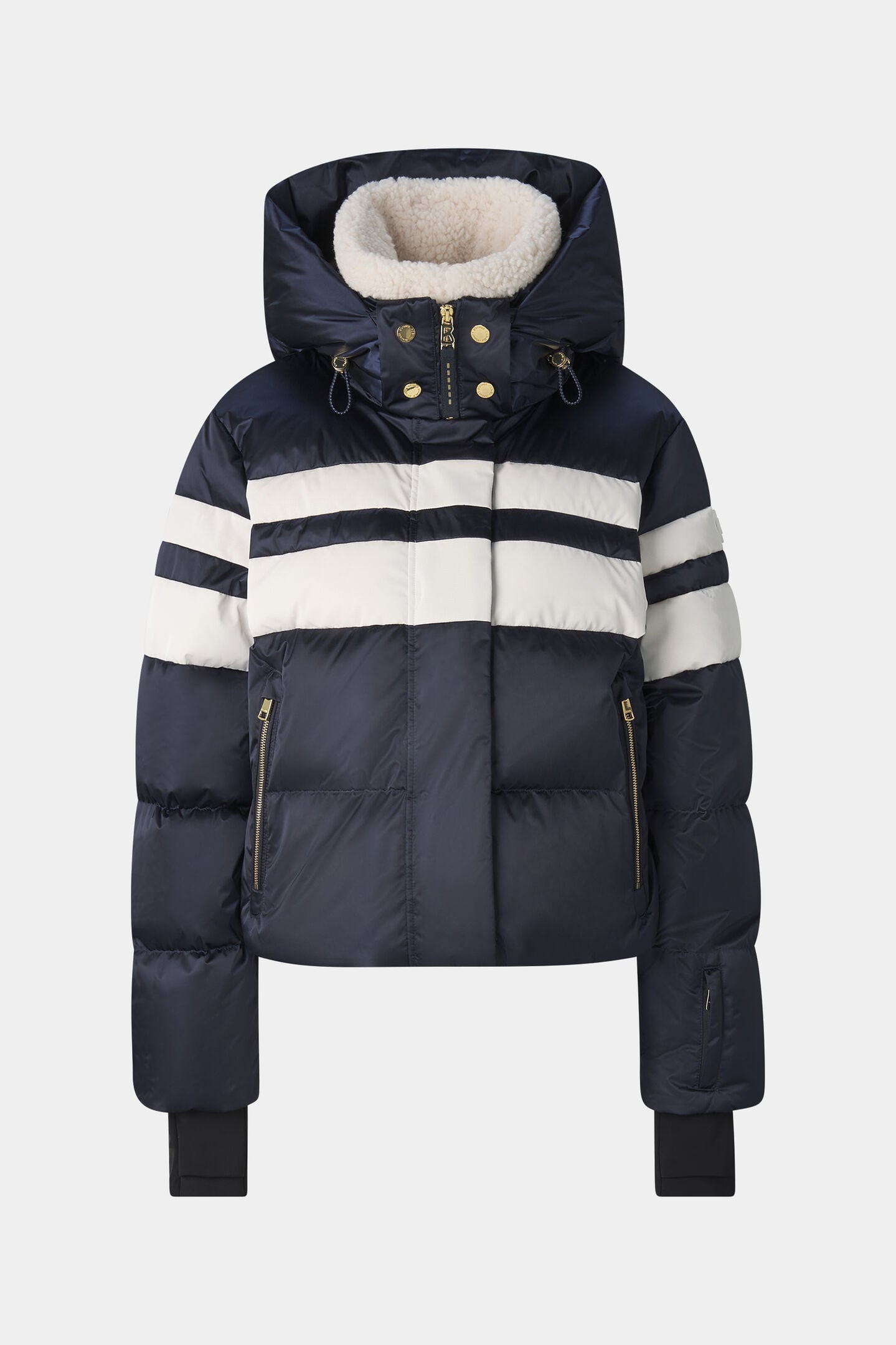 Ski-Daunenjacke Silla Navy/Wei&szlig;