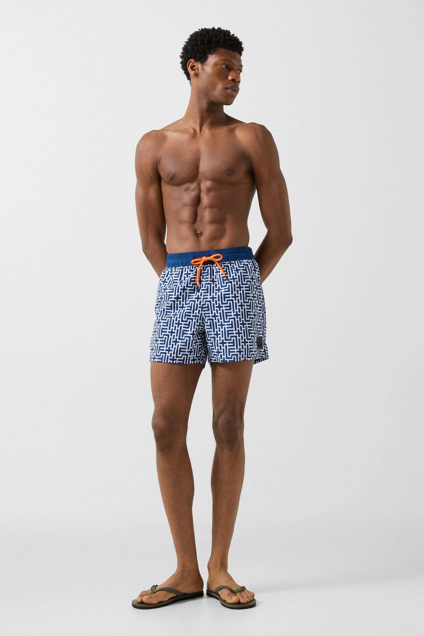 Nelson swim trunks Navy blue/white
