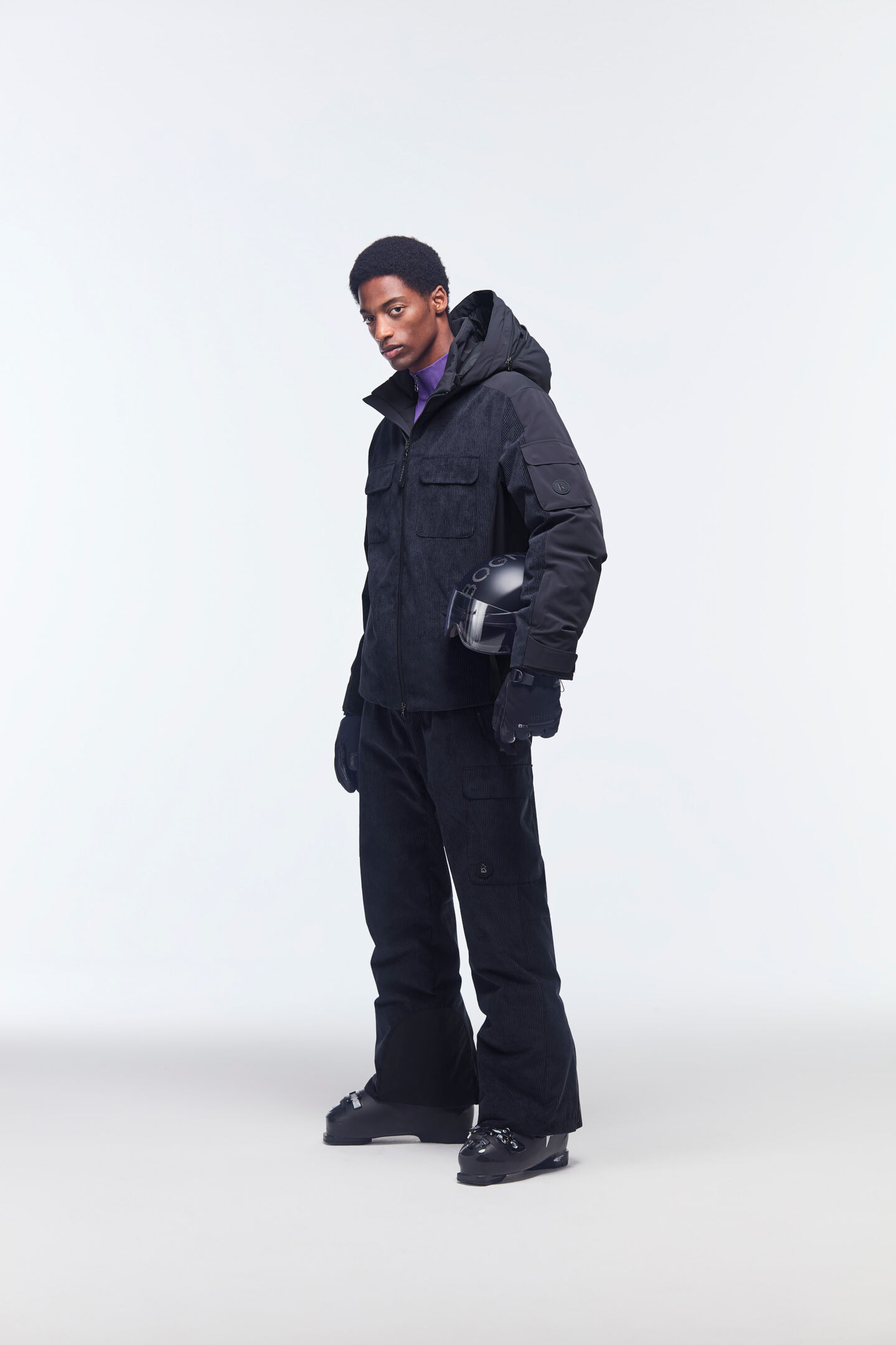 Cobe corduroy ski jacket Navy blue
