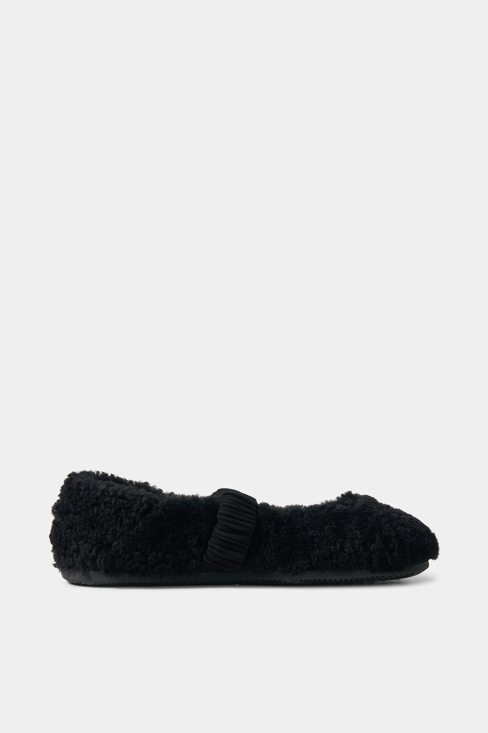 Lambskin ballerina flats Black