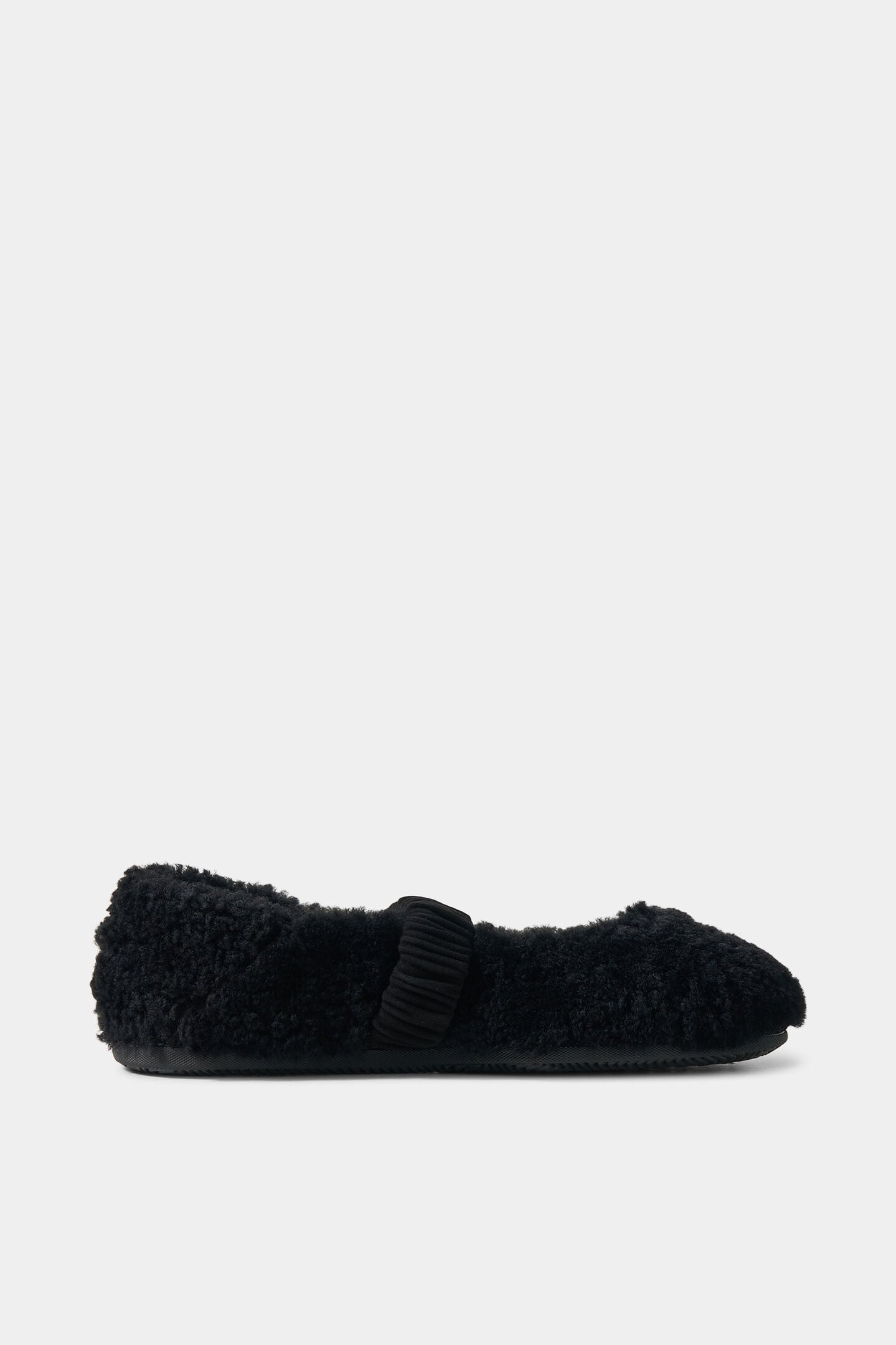 Lambskin ballerina flats Black