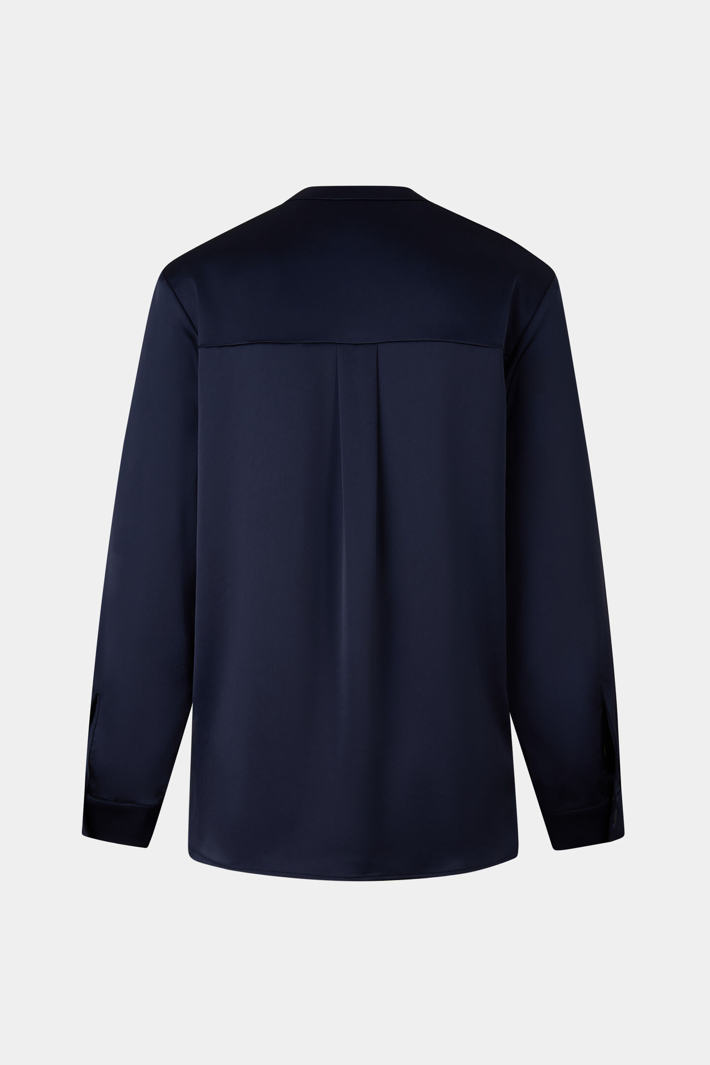 Satin-Bluse Gerrit Navy-Blau