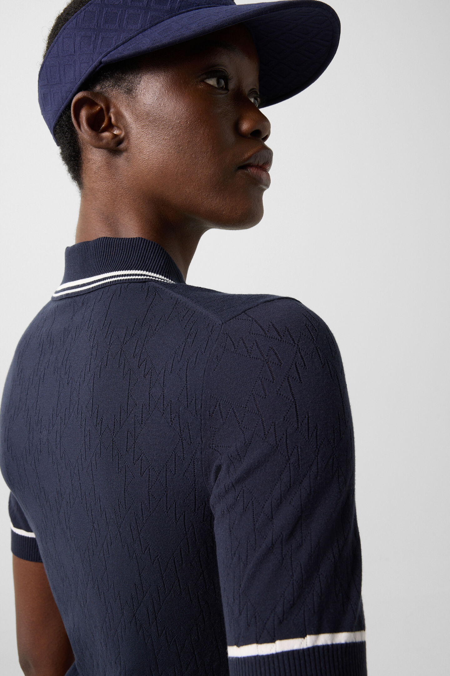 Mandy knitted polo shirt Navy blue