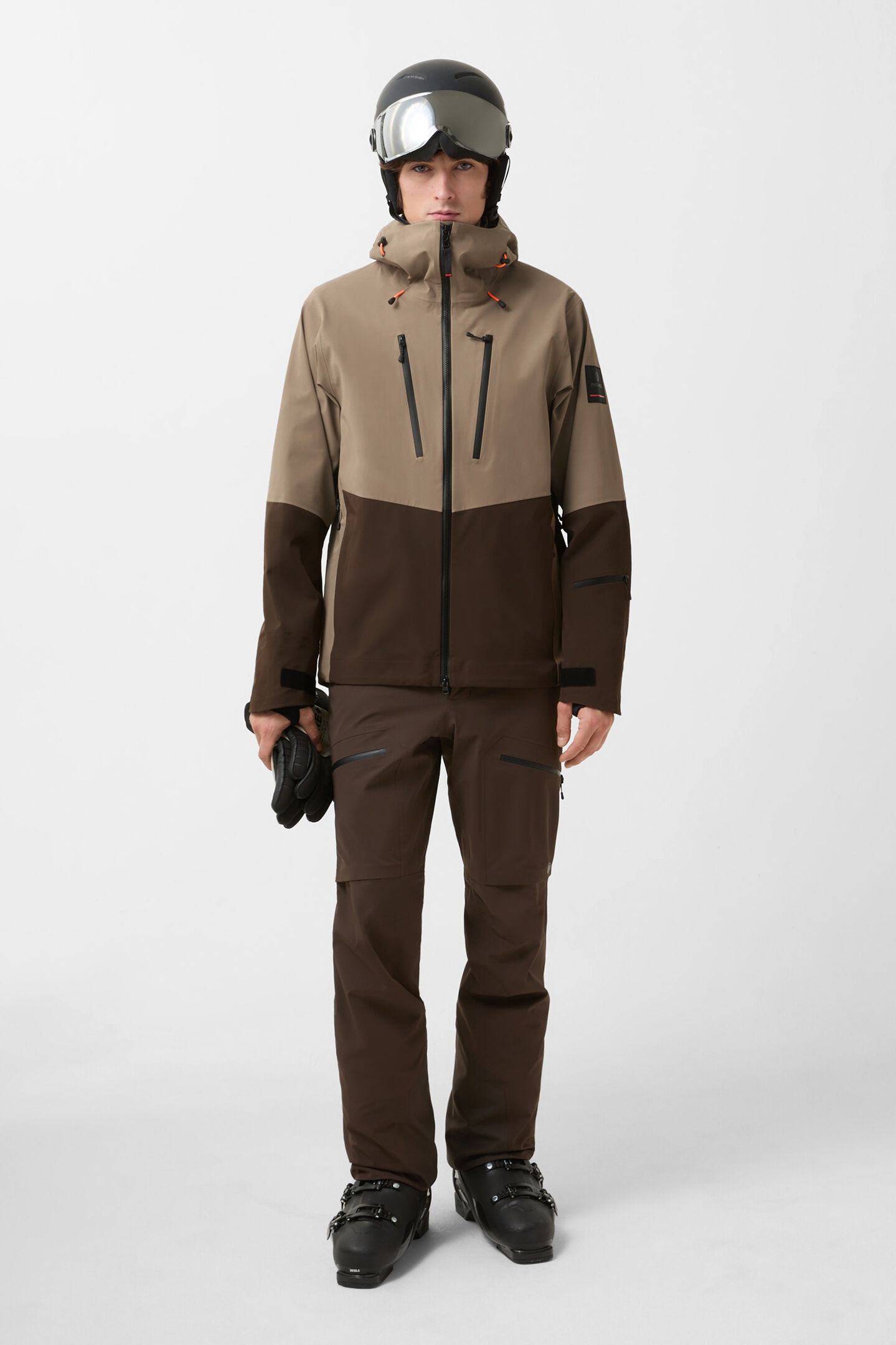 Piaro softshell ski jacket Caramel/Chocolate