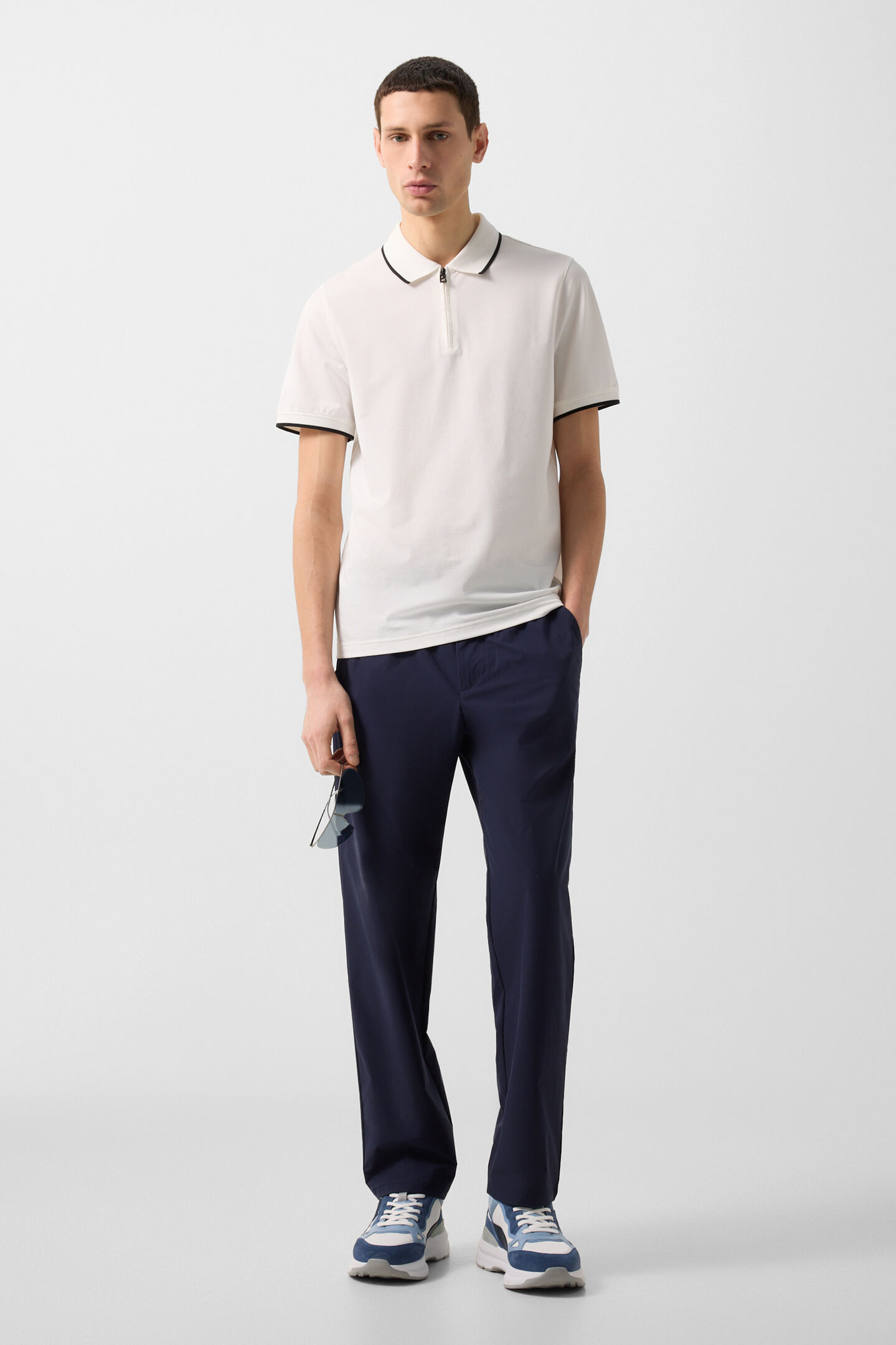 Polo Timo Blanc cass&eacute;