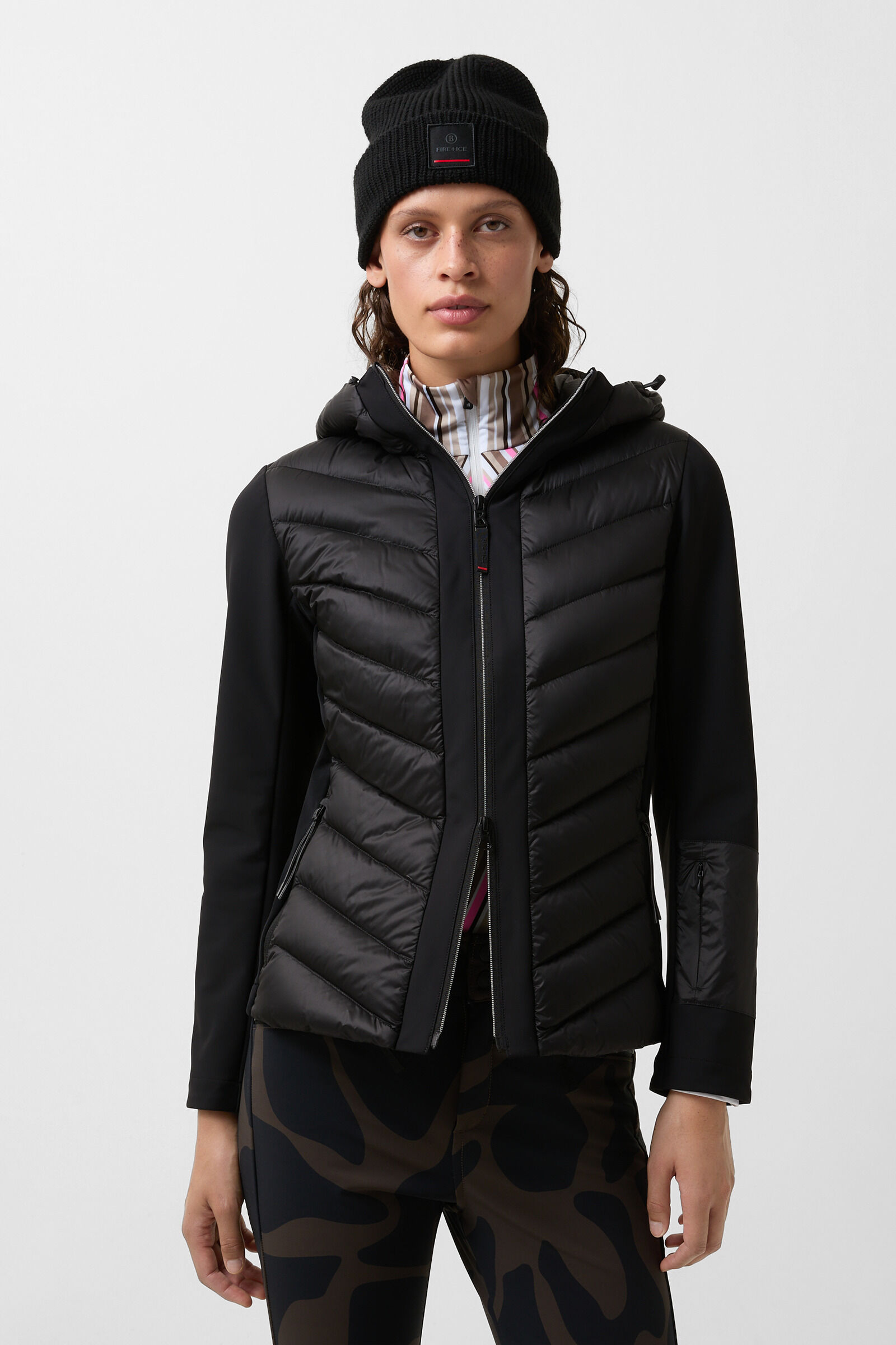 Joana hybride jas Zwart