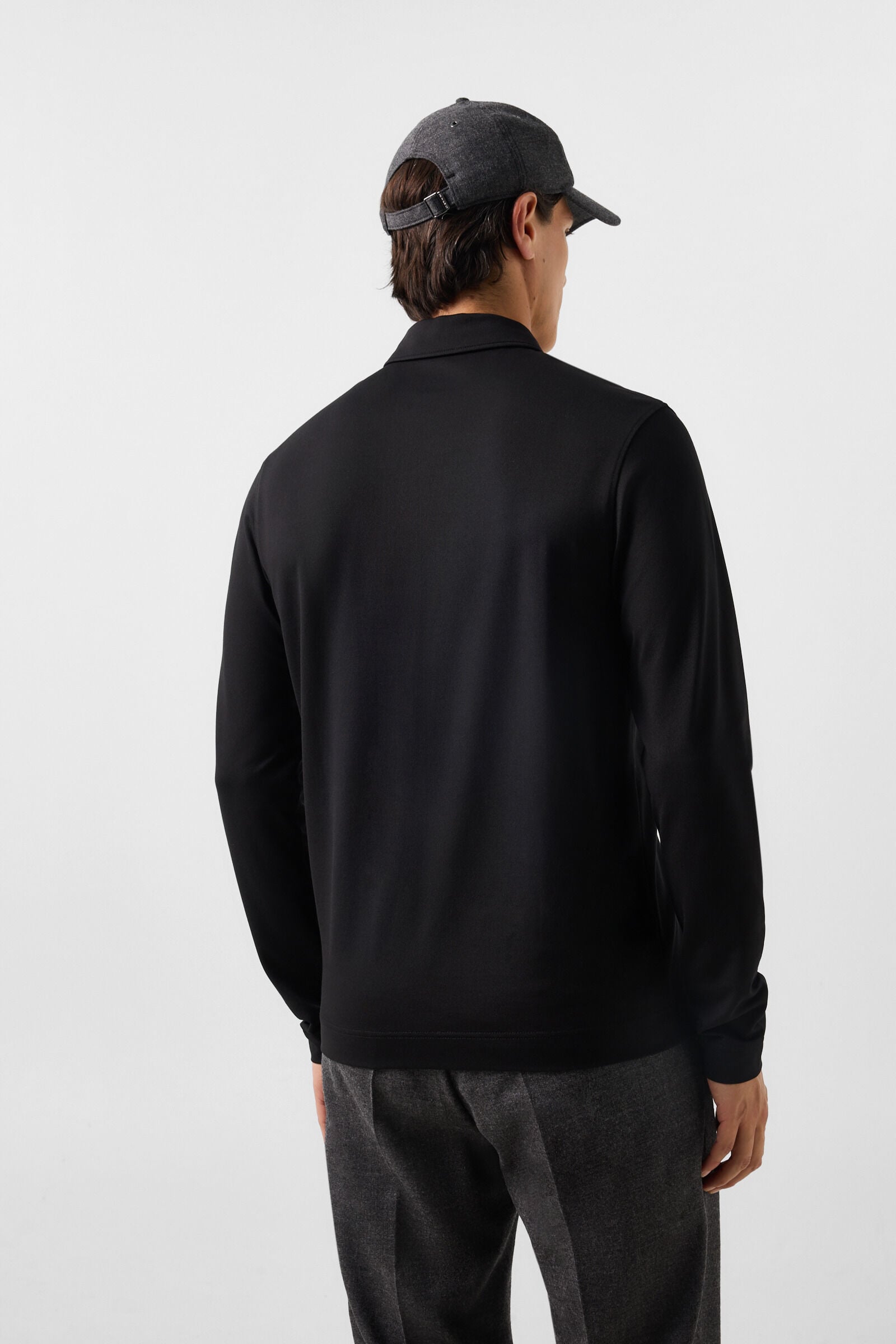 Timon polo long-sleeved top Black