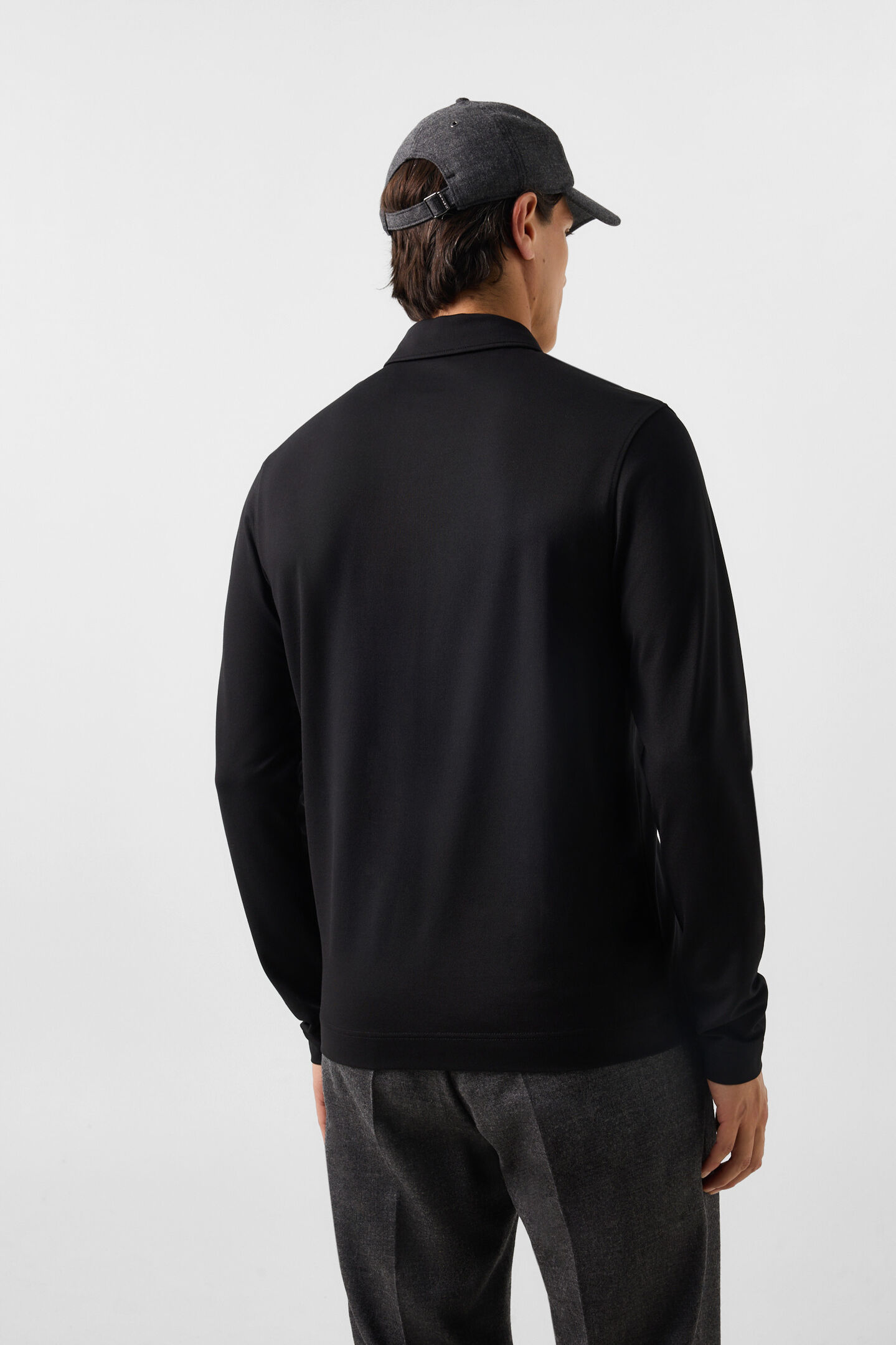 Timon polo long-sleeved top Black