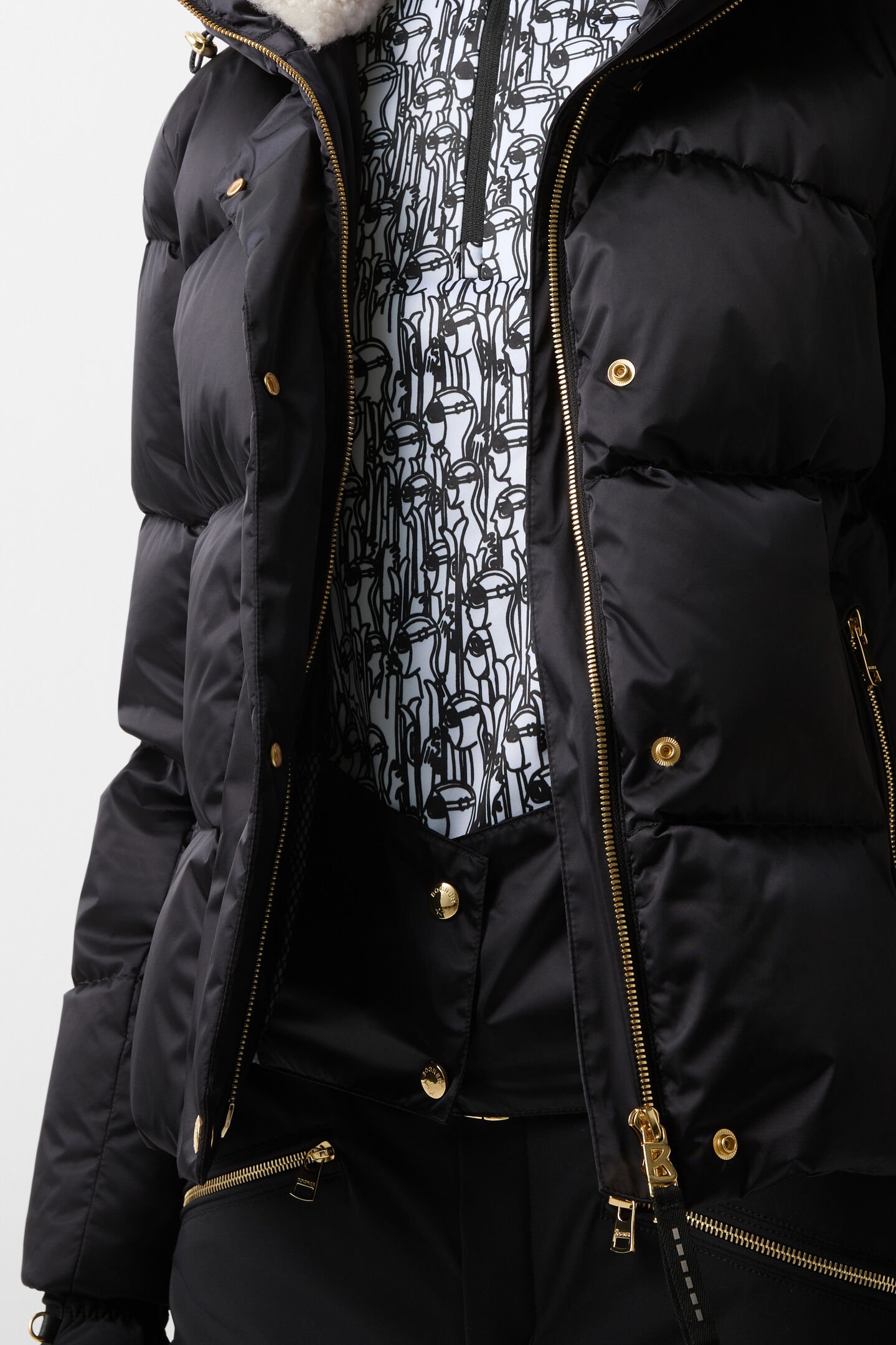 Hella donzen ski-jas Zwart