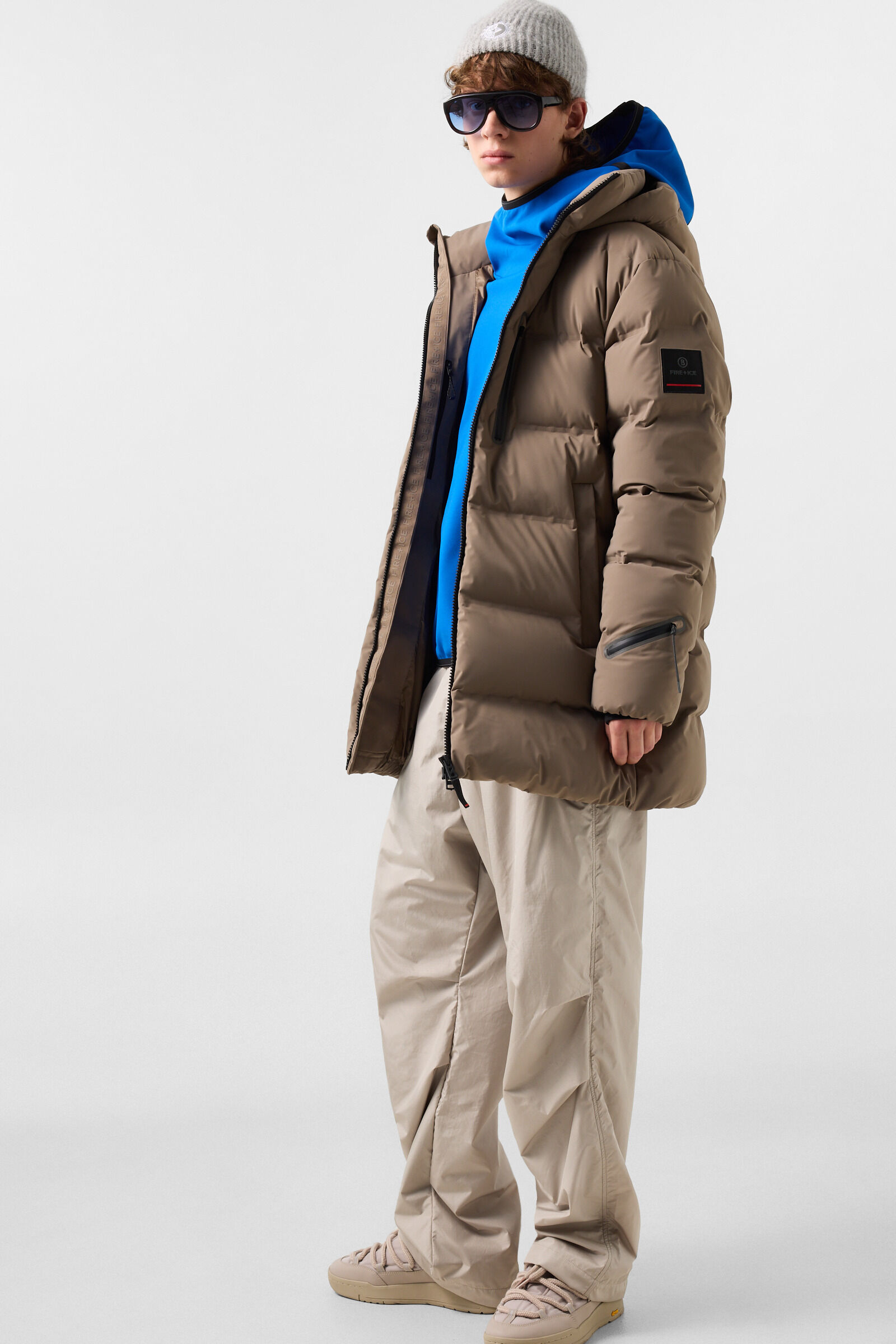 Ekin short down coat Taupe
