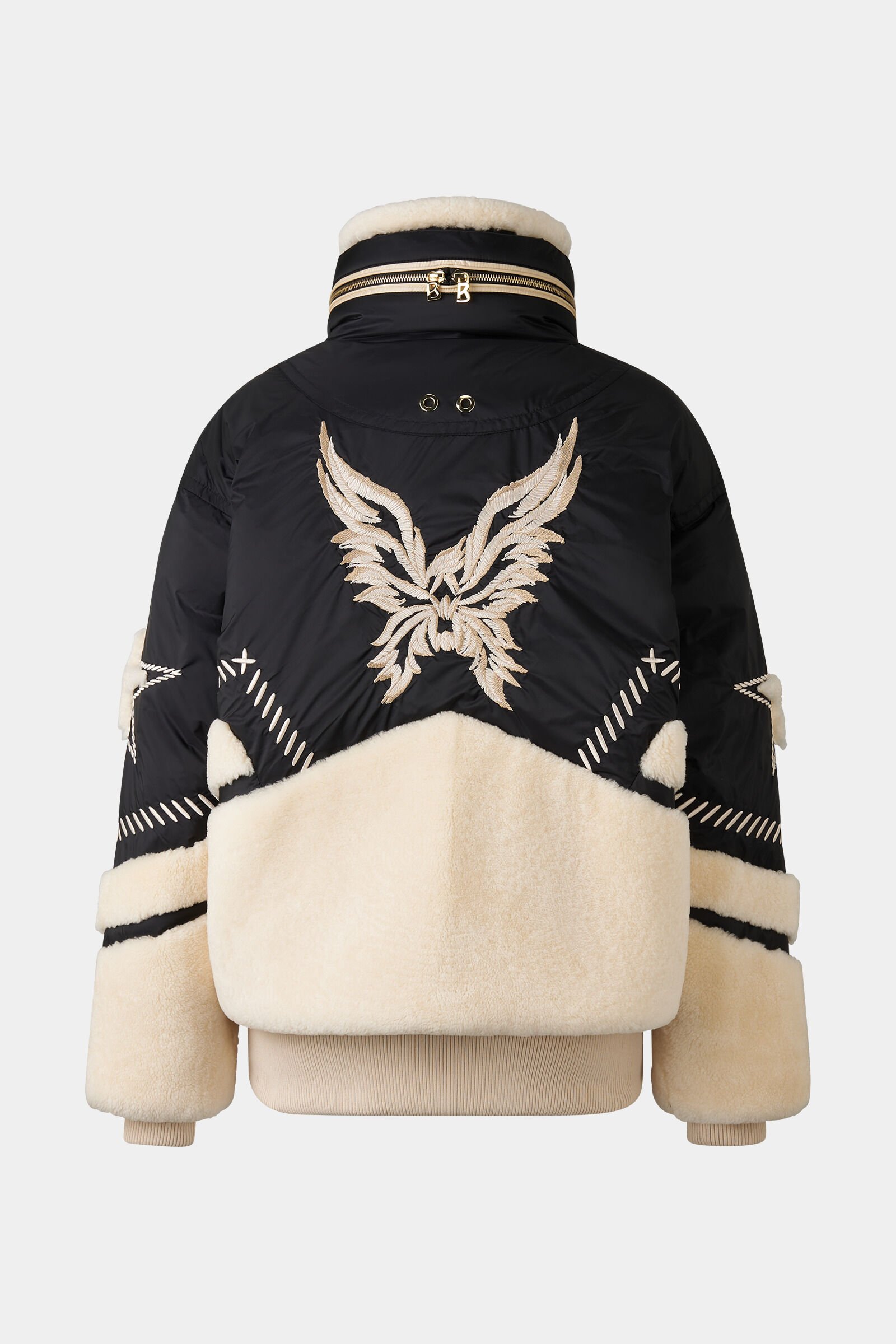 Amie down ski jacket Black/cream